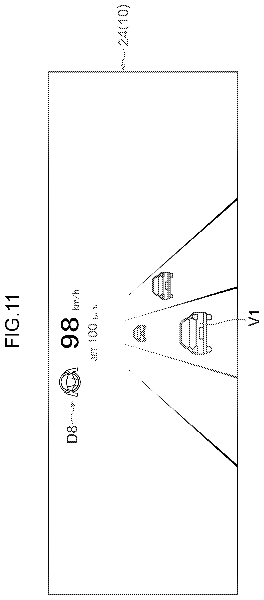 Patent US12325443 Figure 14 – Vehicle display control device, vehicle display system, vehicle display control method, and vehicle display control program