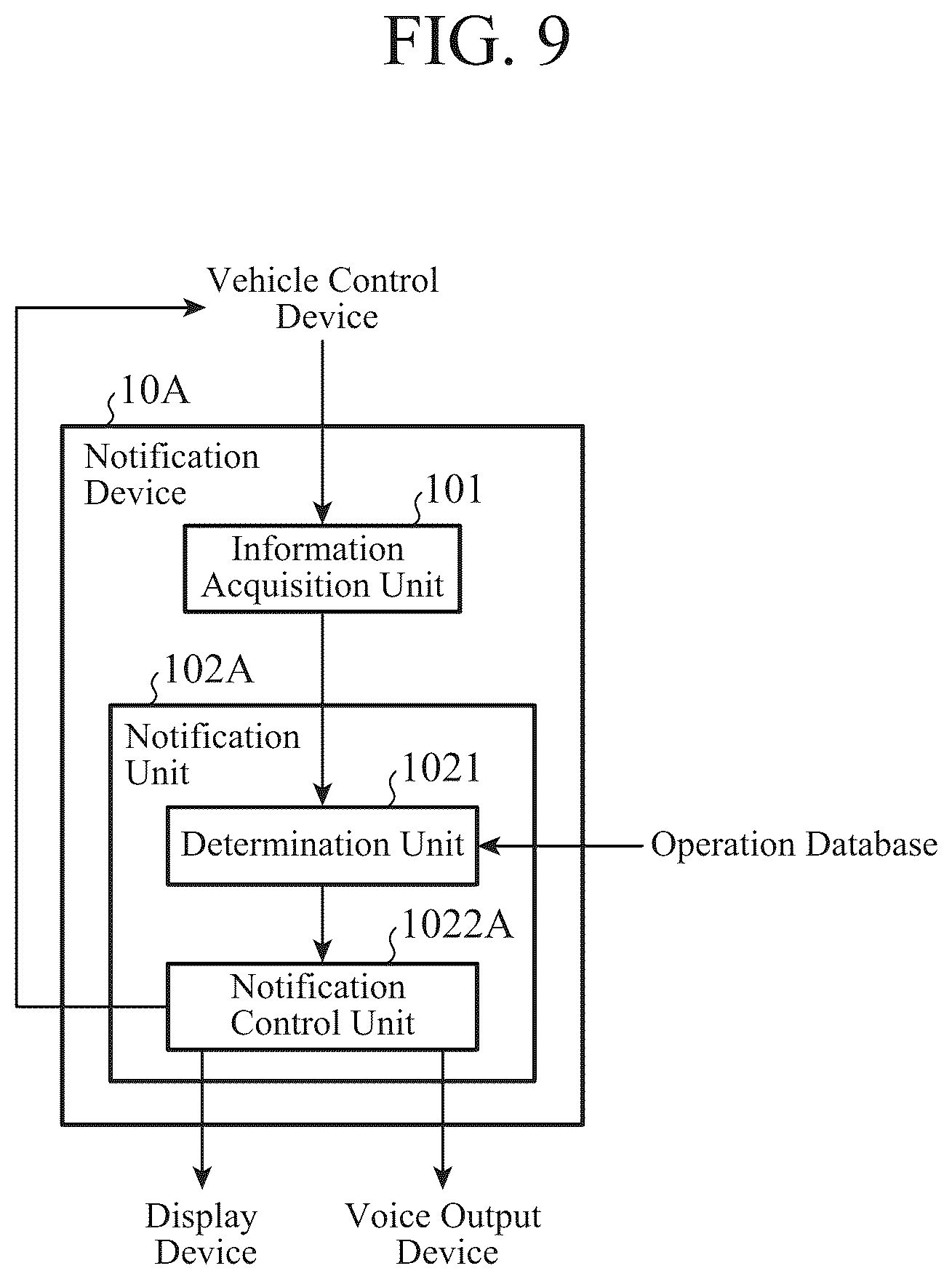 Patent US12325454 Figure 8 – Notification device and notification method