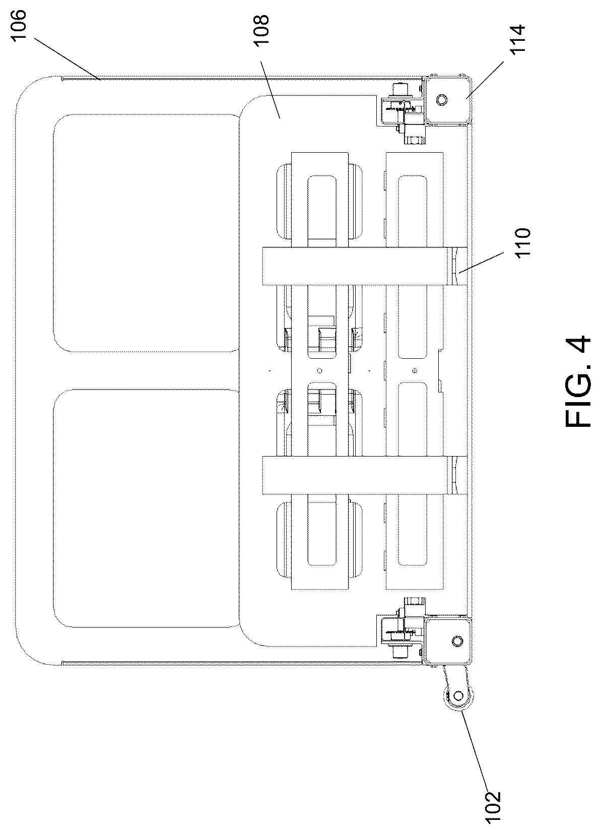 Patent US12325460 Figure 9 – Laterally operating payload handling device