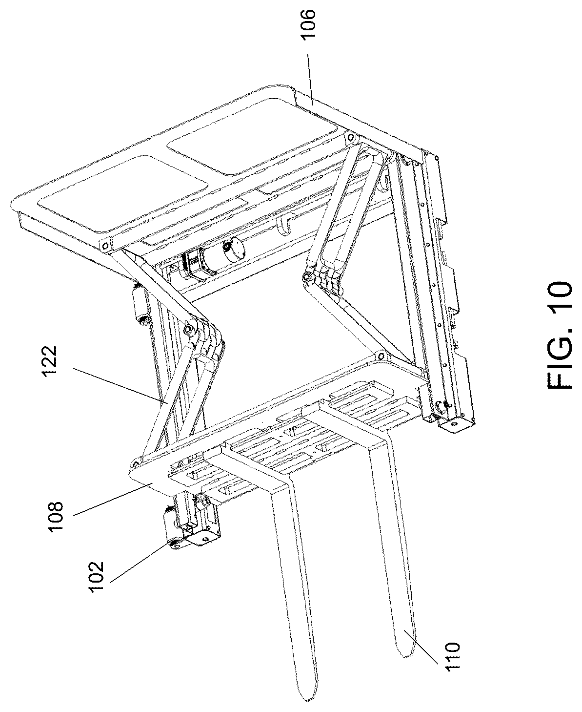 Patent US12325460 Figure 15 – Laterally operating payload handling device