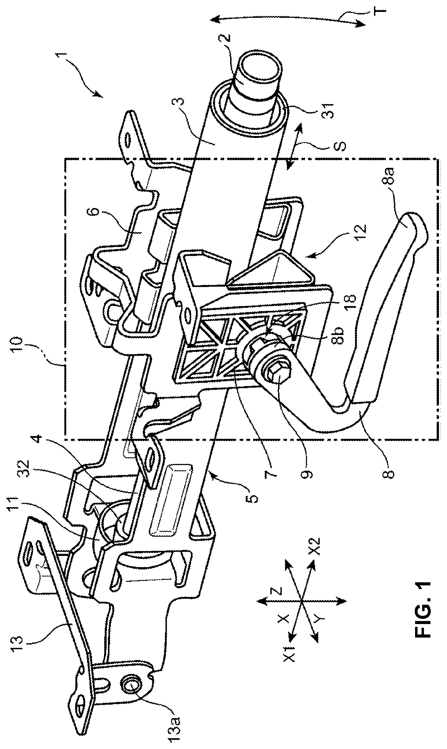 Patent US12325463 Figure 1 – Steering device