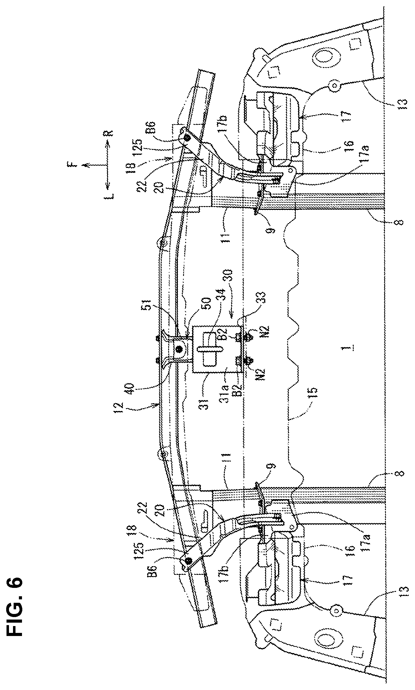 Patent US12325465 Figure 6 – Front structure of vehicle