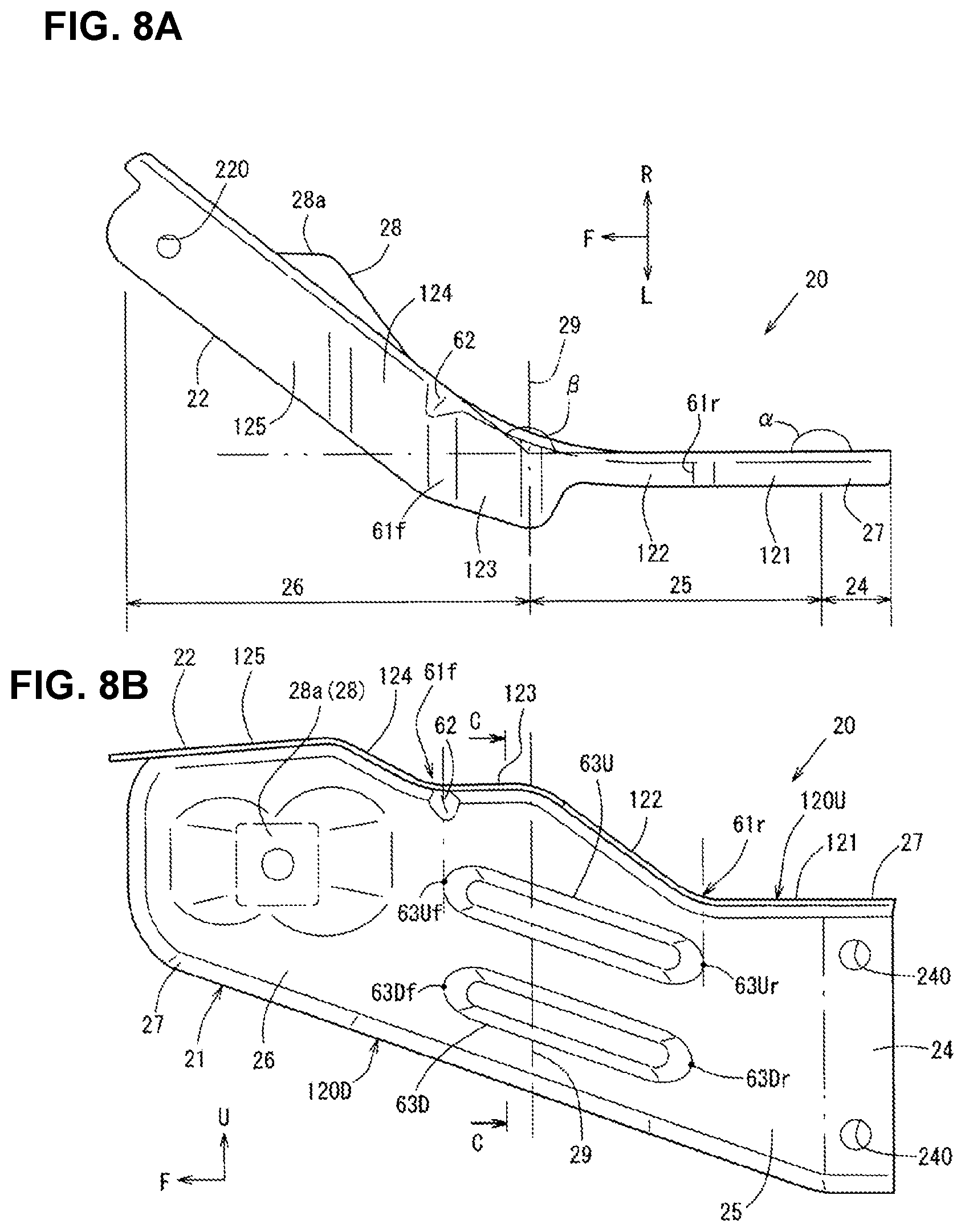 Patent US12325465 Figure 8 – Front structure of vehicle