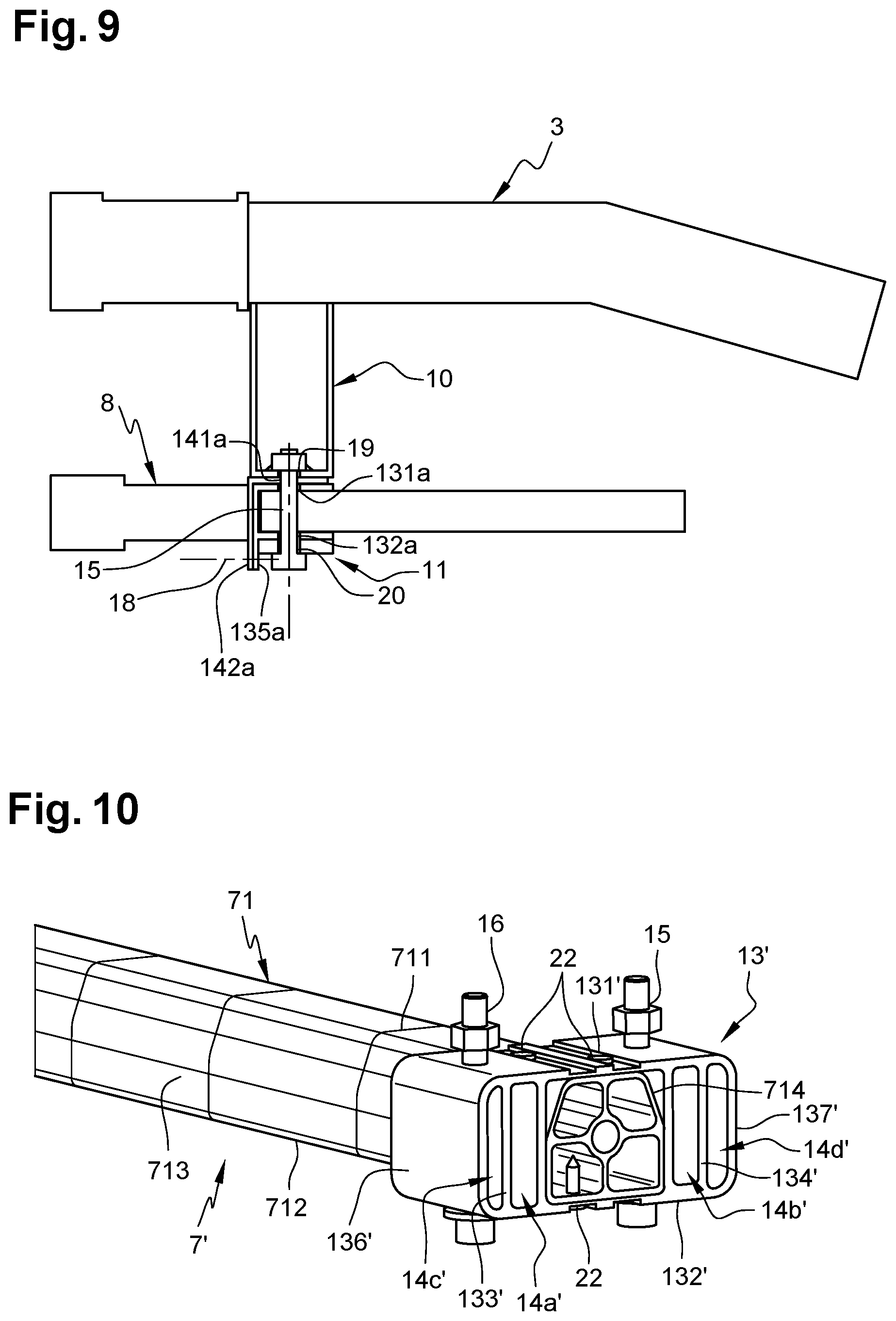 Patent US12325466 Figure 4 – Structural node for a motor vehicle front lower load path, and process for assembling said structural node