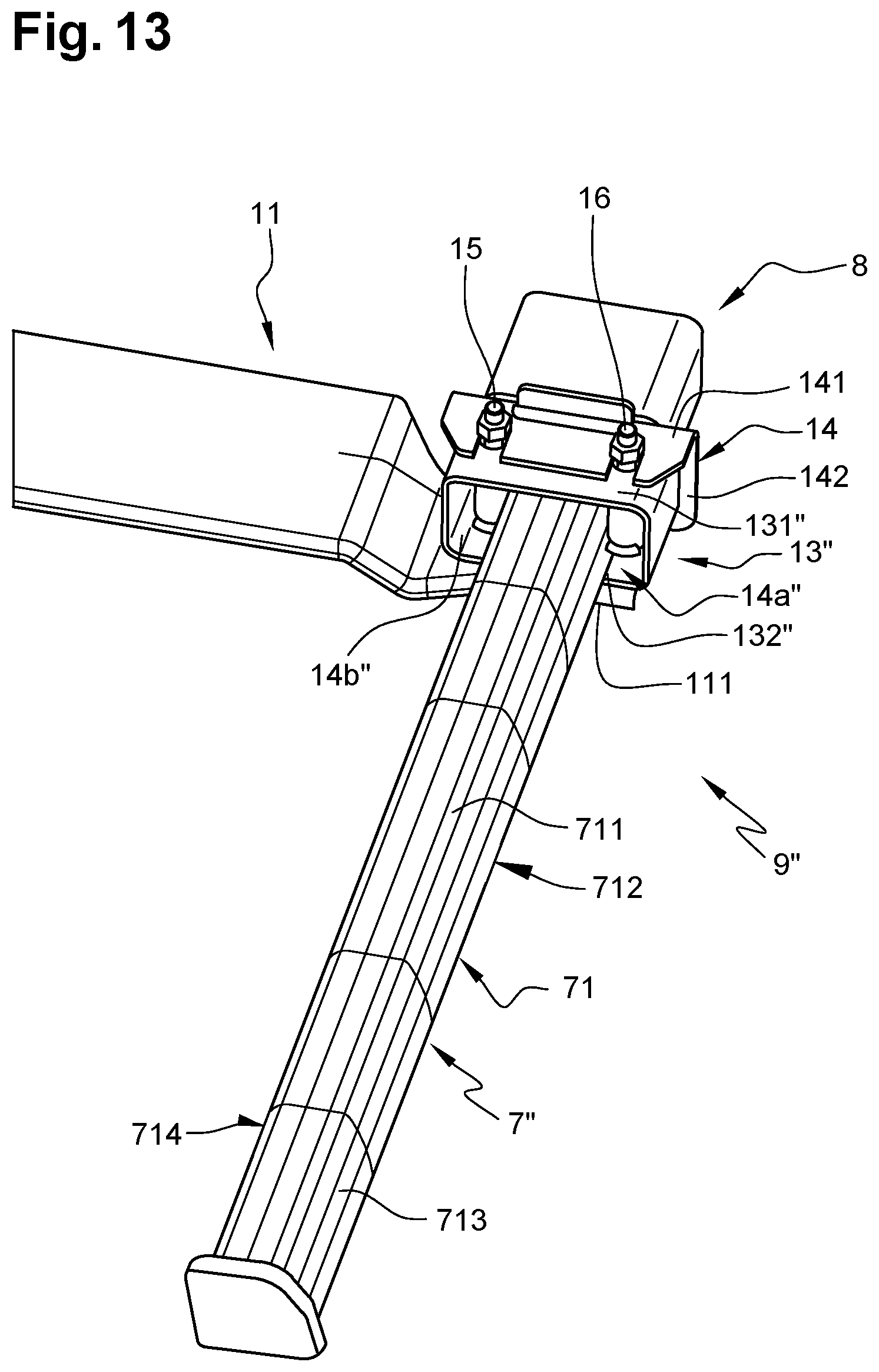 Patent US12325466 Figure 6 – Structural node for a motor vehicle front lower load path, and process for assembling said structural node