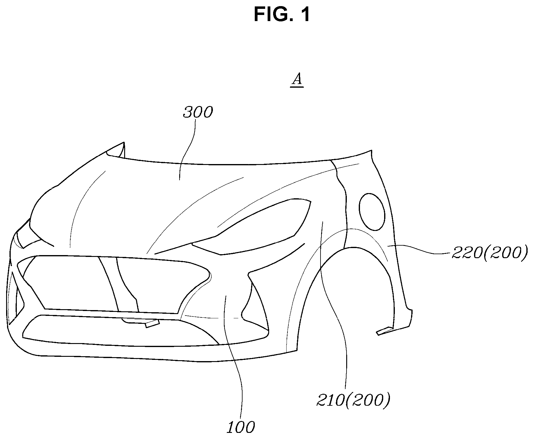 Patent US12325467 Figure 1 – Front part assembly for mobility device, front-part-integrated mobility device including the same and method of assembling the front-part-integrated mobility device