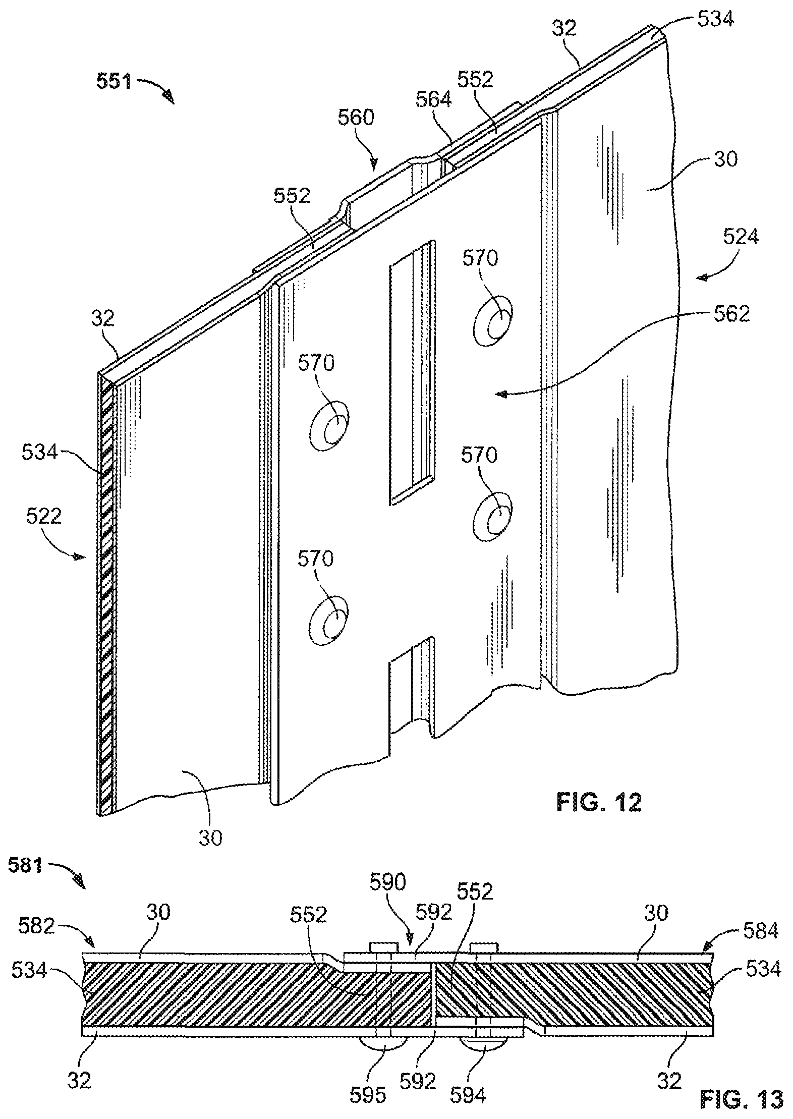 Patent US12325470 Figure 12 – Composite panel having perforated foam core and method of making the same