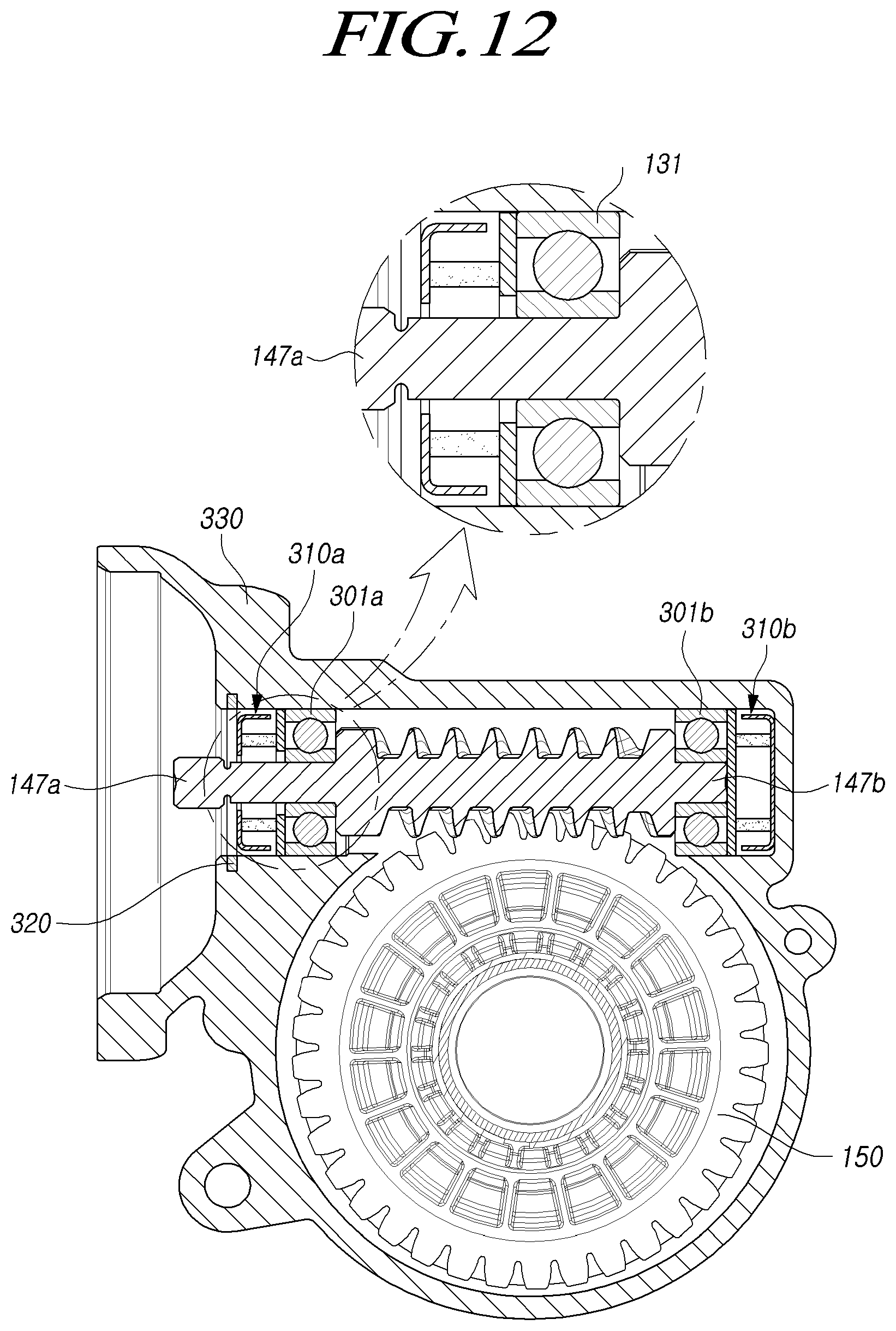 Patent US12325474 Figure 12 – Reducer for vehicle steering device