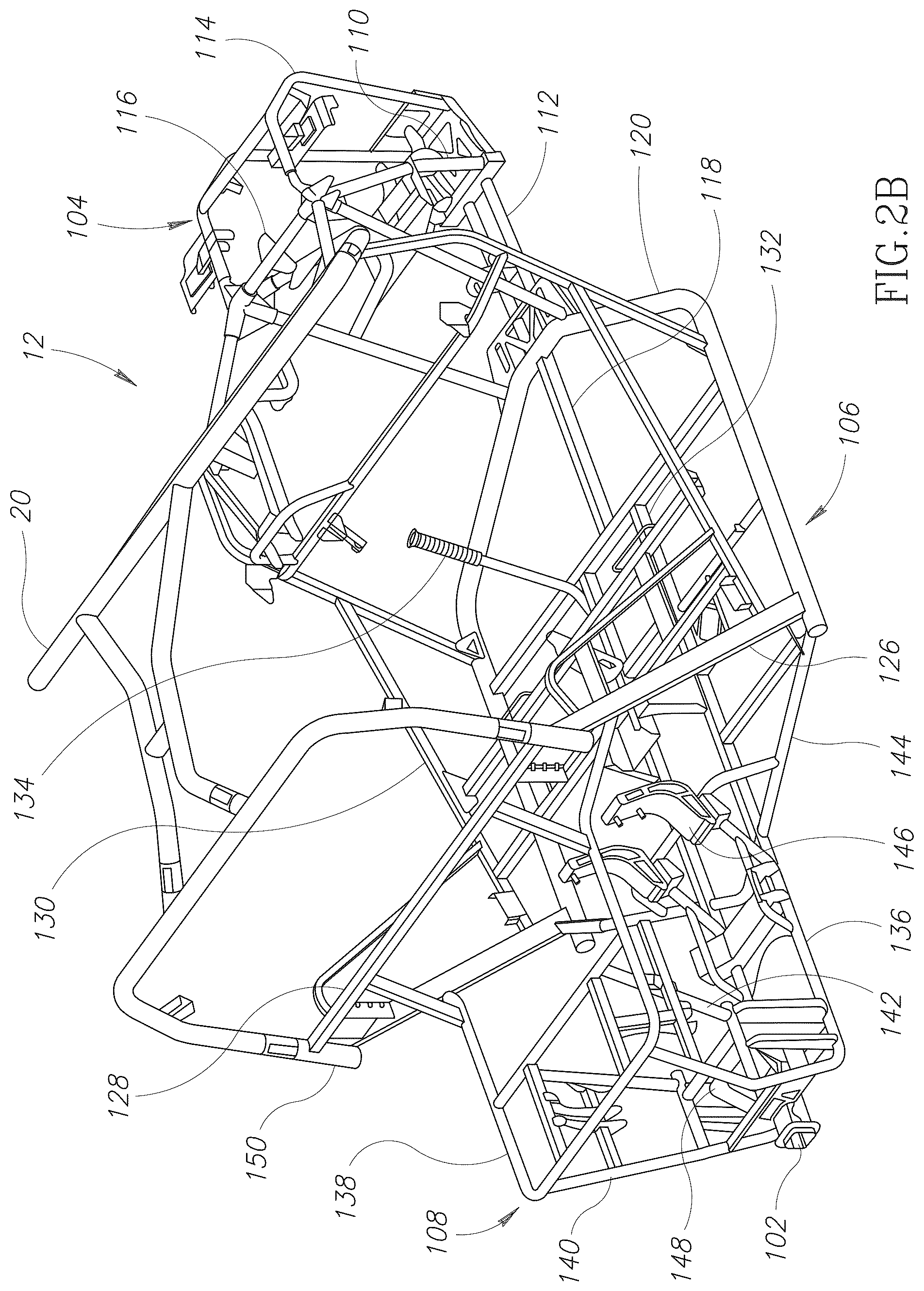 Patent US12325478 Figure 6 – Engine access panels for off-highway vehicle