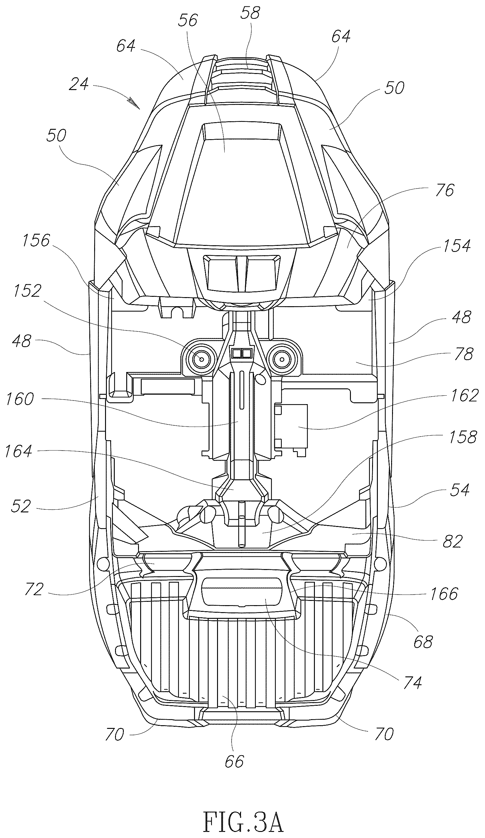 Patent US12325478 Figure 7 – Engine access panels for off-highway vehicle