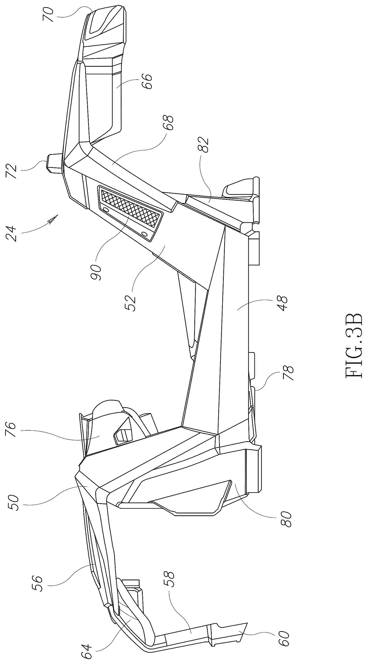 Patent US12325478 Figure 8 – Engine access panels for off-highway vehicle