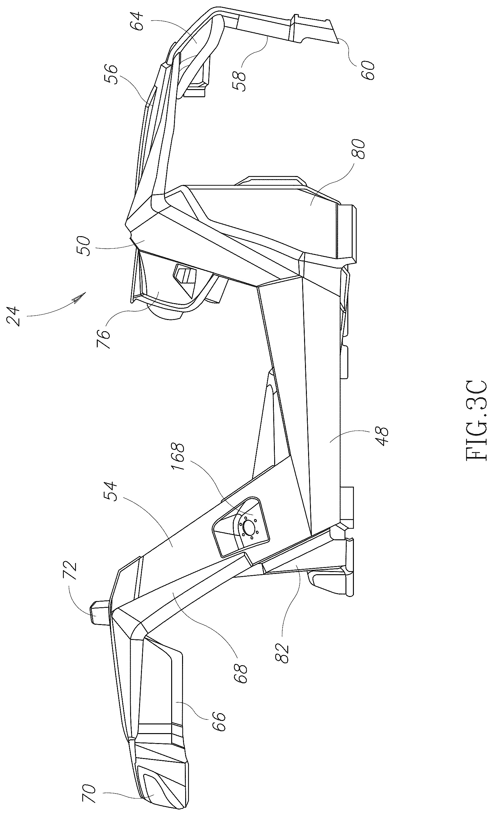 Patent US12325478 Figure 9 – Engine access panels for off-highway vehicle