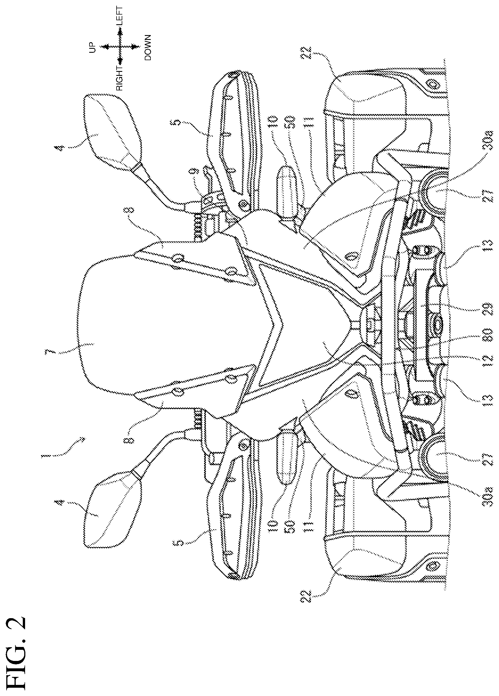Patent US12325479 — Saddled vehicle with unobtrusive air guide mounting — Figure 1