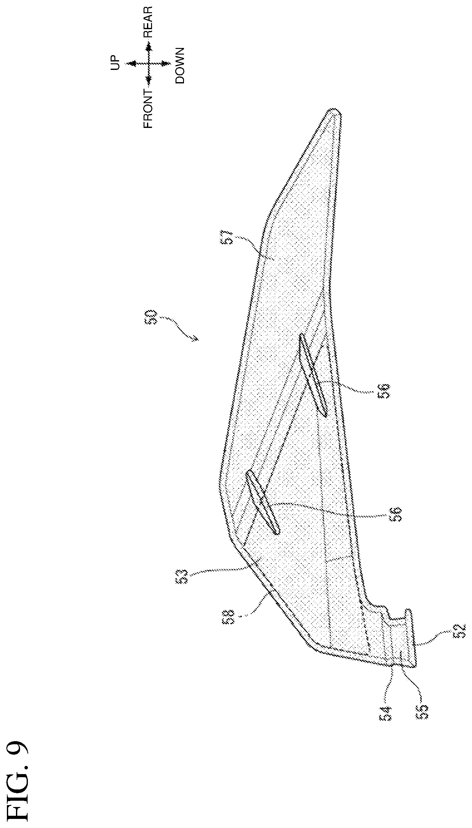 Patent US12325479 Figure 9 – Saddled vehicle with unobtrusive air guide mounting