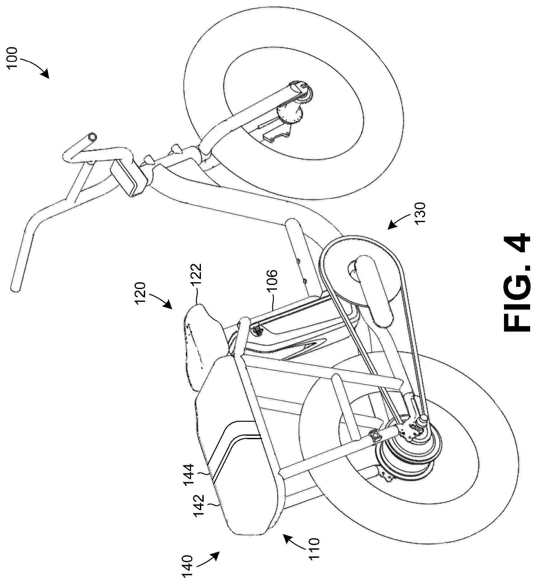 Patent US12325481 Figure 4 – Adjustable seat accessory