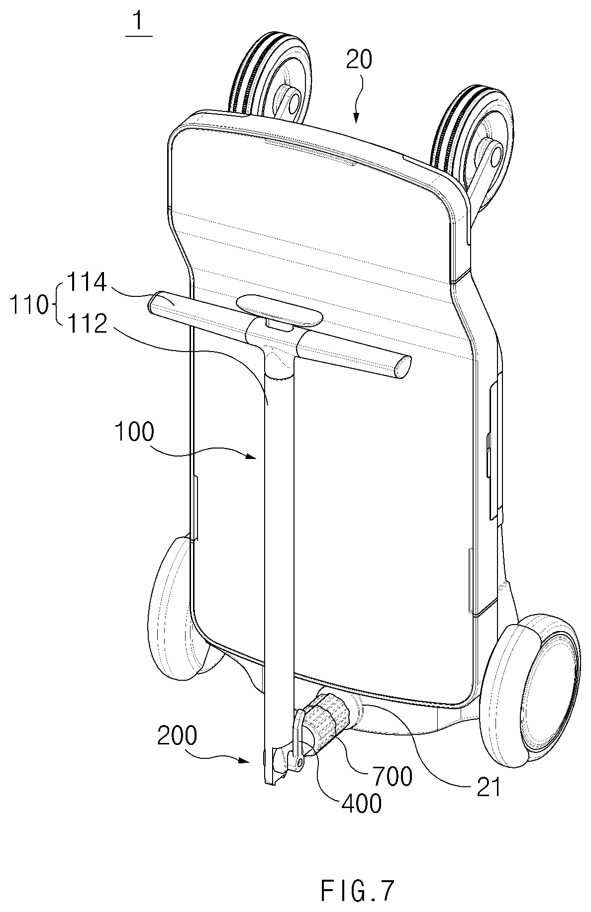 Patent US12325482 Figure 7 – Handle device and mobile apparatus including the same