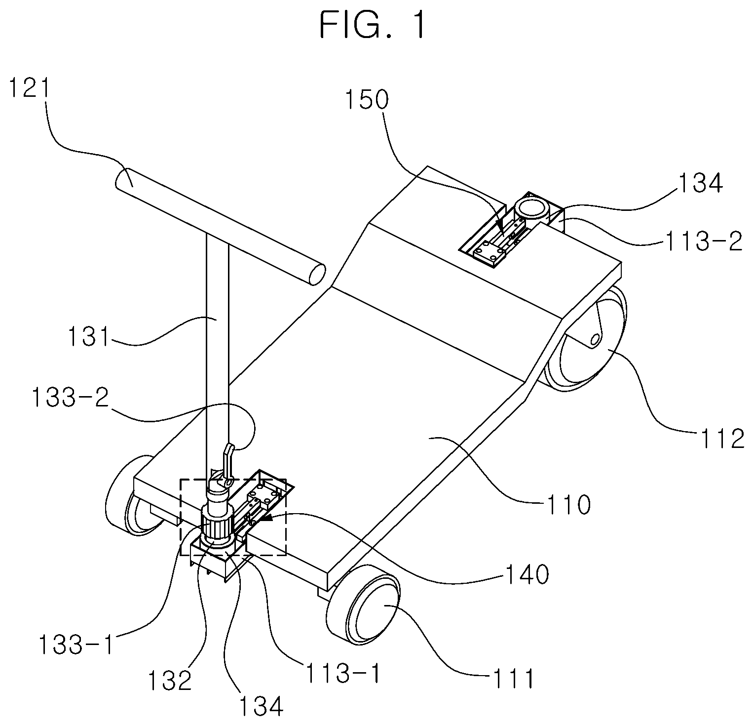 Patent US12325484 Figure 1 – Personal mobility device, system for steering personal mobility device, and method of controlling personal mobility device