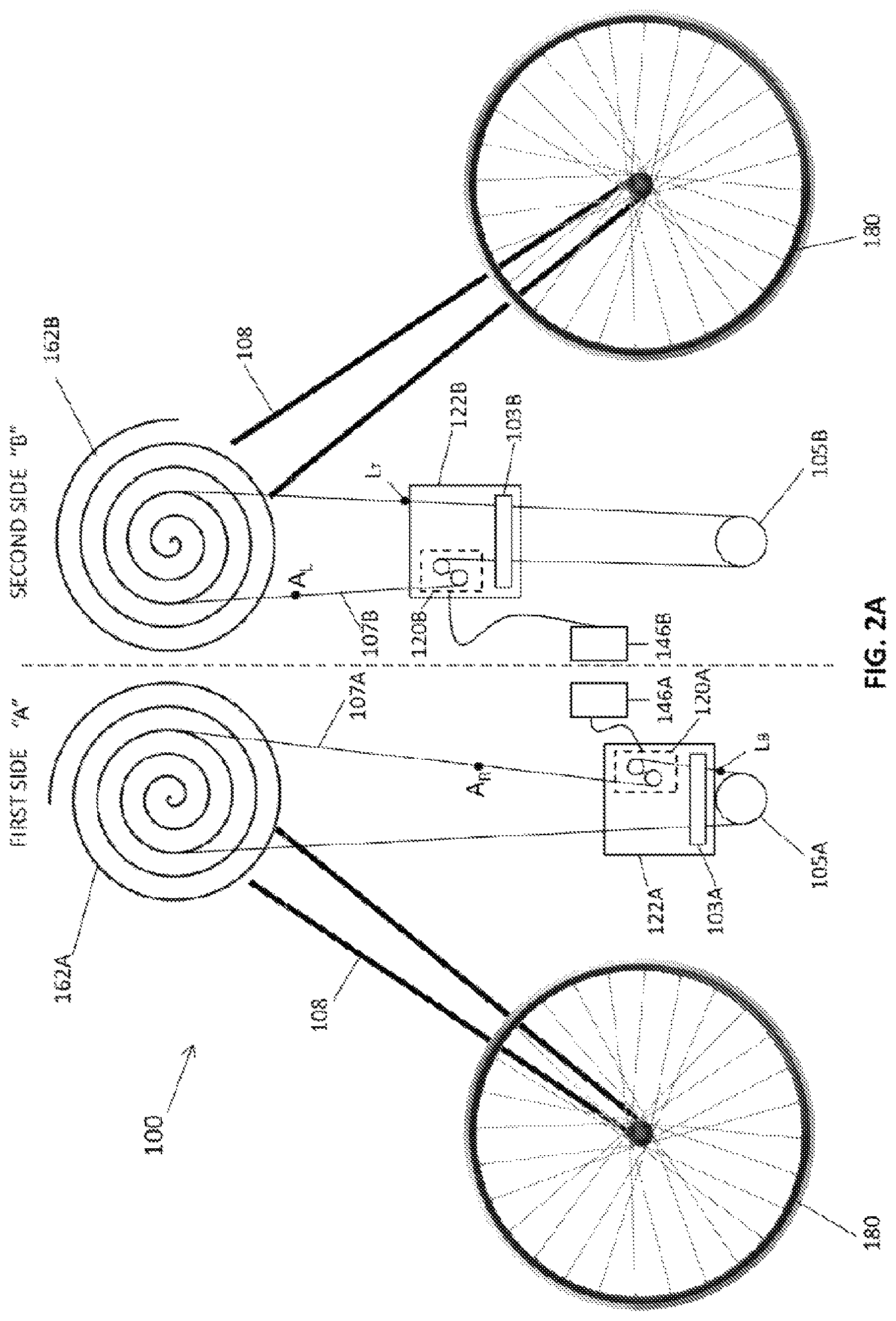 Patent US12325485 Figure 2 – Human powered reciprocal (linear) motion drive system, and applications thereof