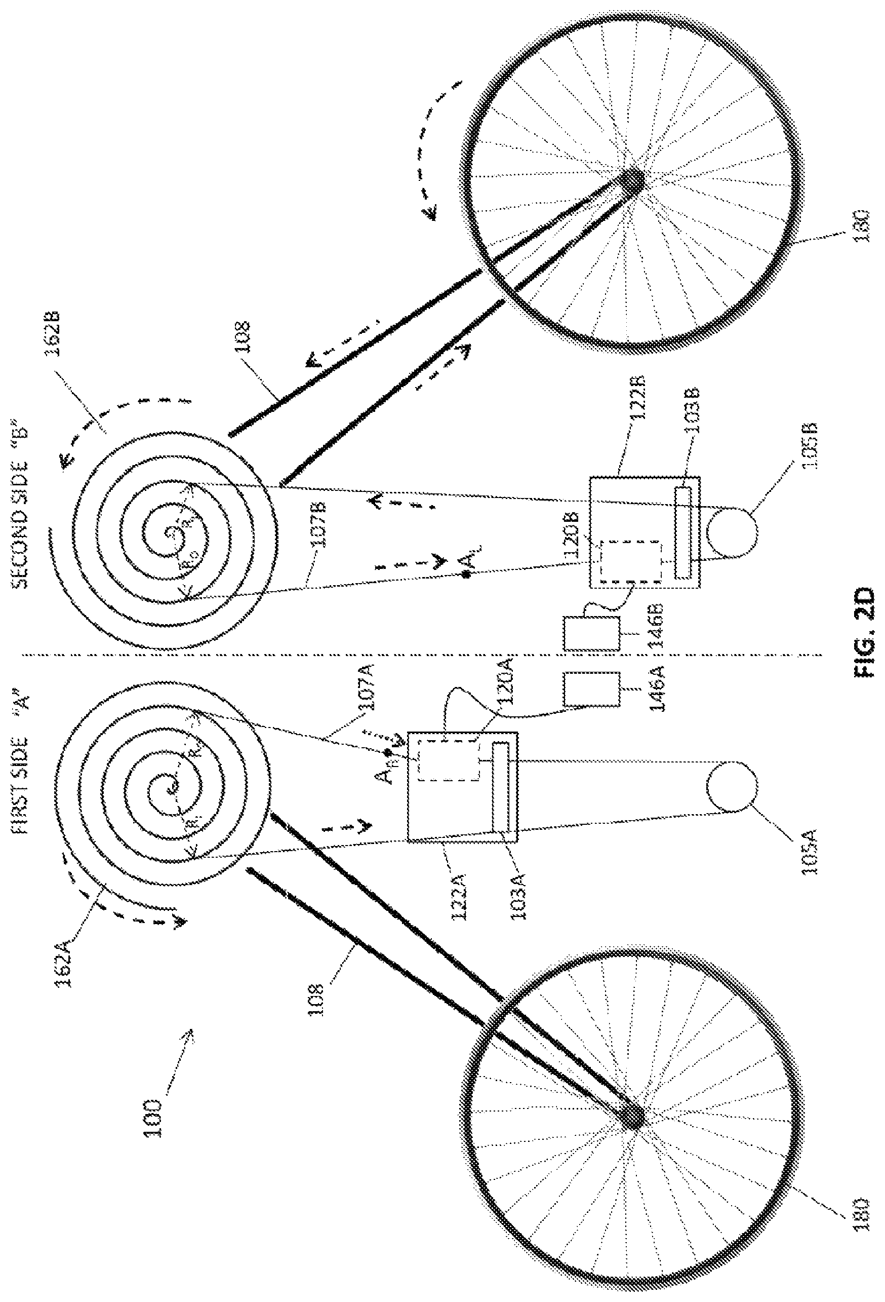 Patent US12325485 Figure 5 – Human powered reciprocal (linear) motion drive system, and applications thereof