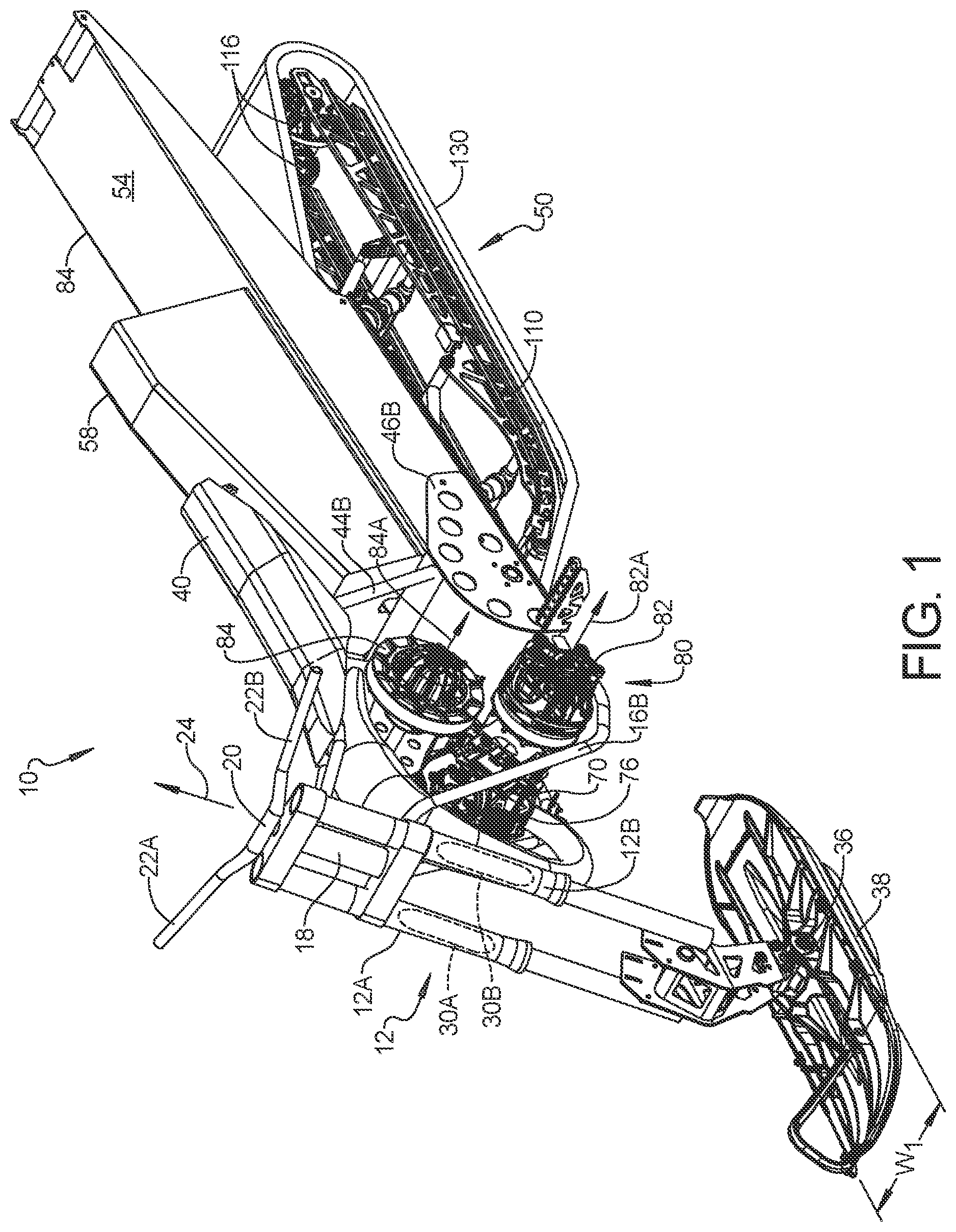 Patent US12325486 Figure 1 – Snow vehicle