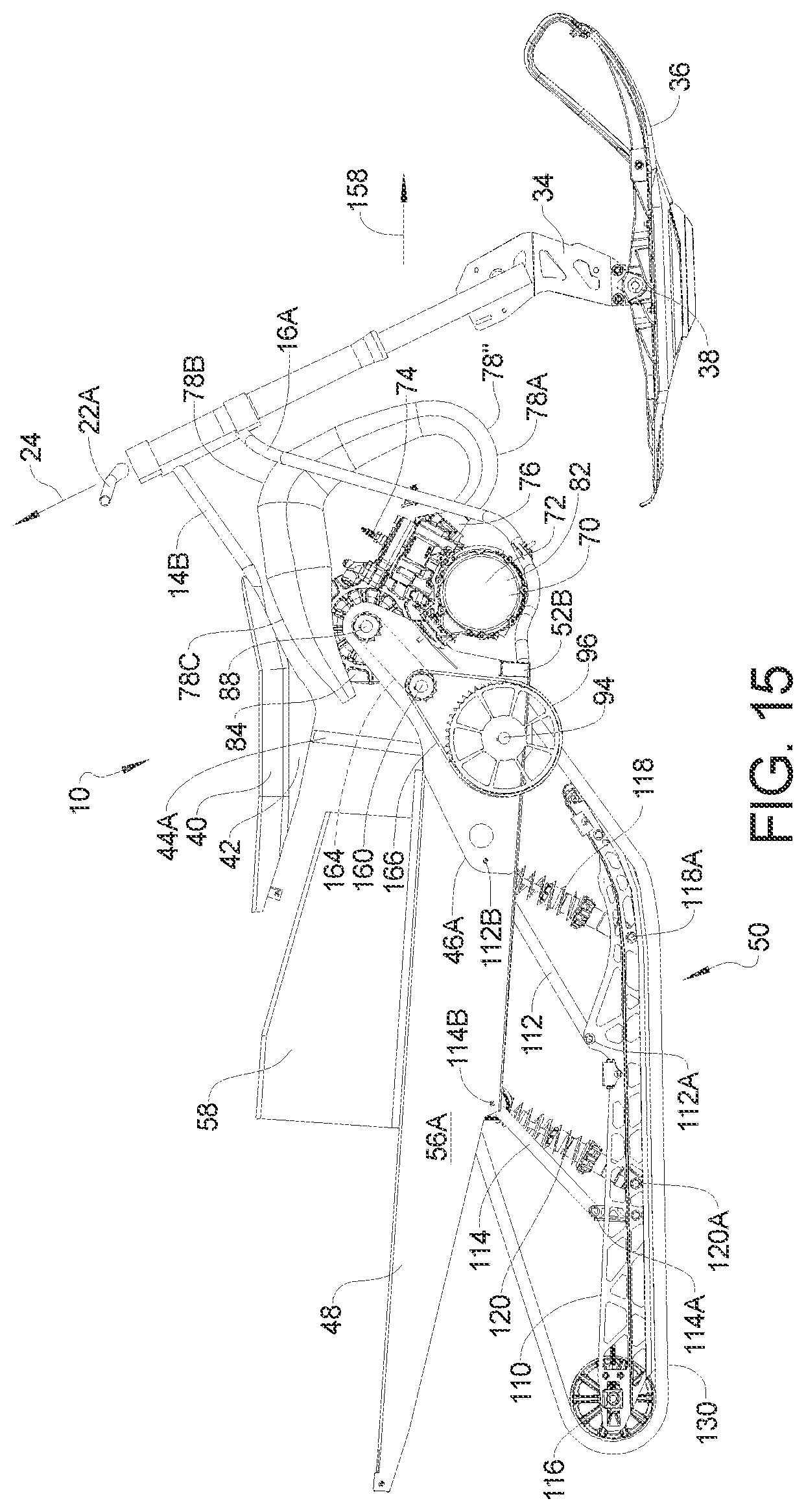 Patent US12325486 Figure 15 – Snow vehicle