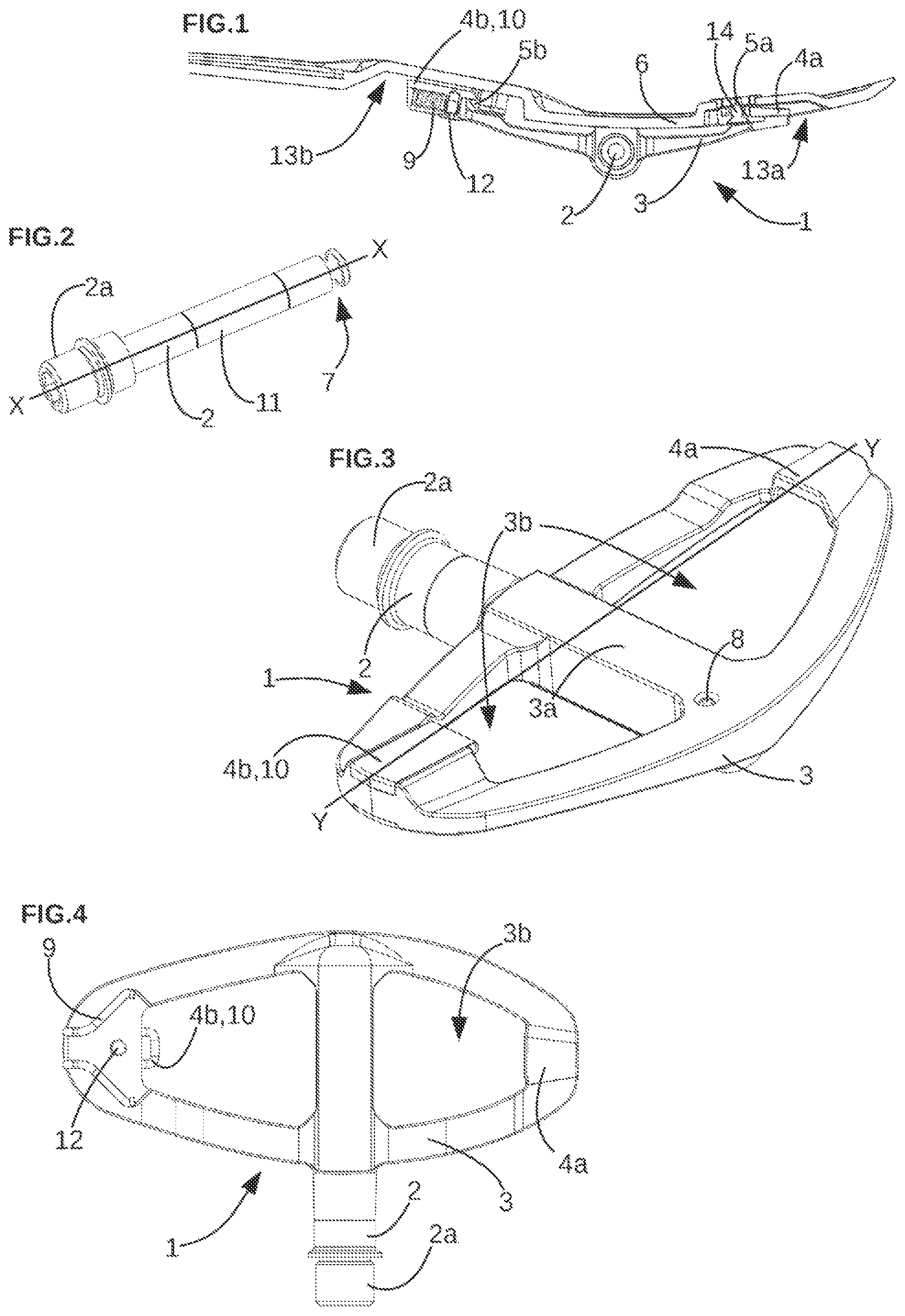 Patent US12325487 Figure 1 – Automatic pedal for cycle