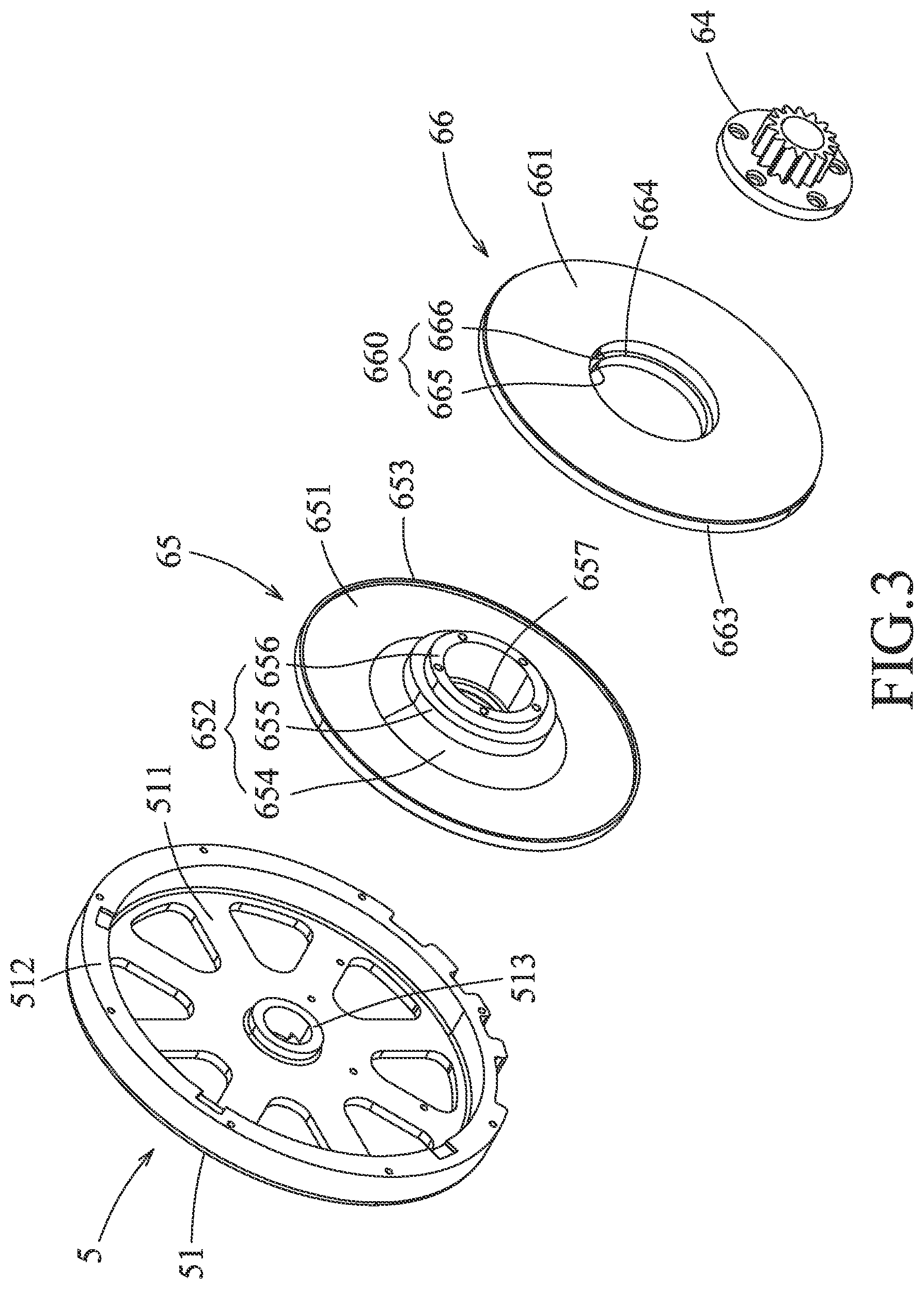 Patent US12325490 Figure 3 – Wheel hub motor