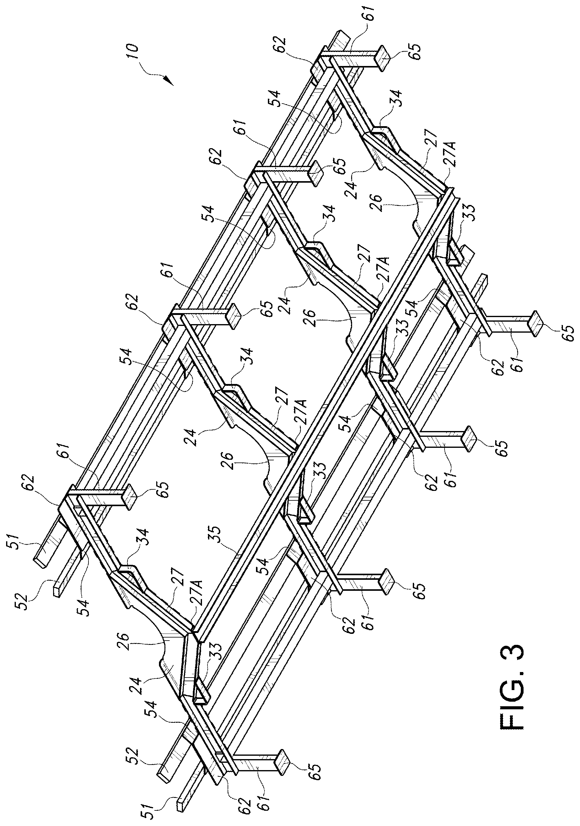 Patent US12325498 Figure 3 – Boat cradle assembly for boat transport and dry storage