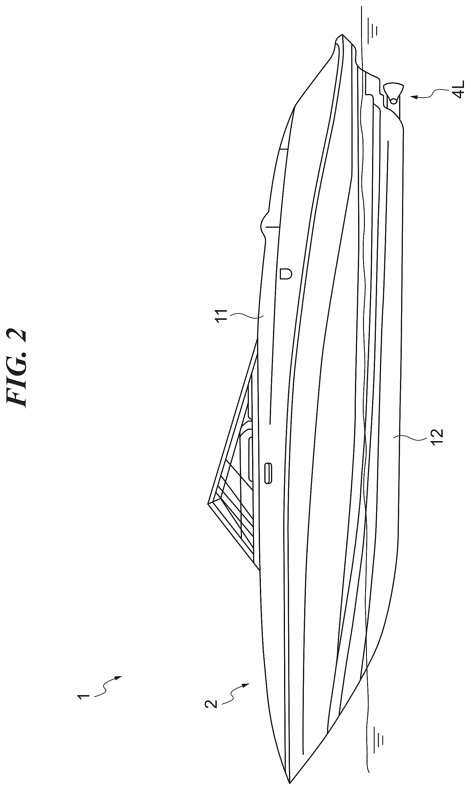 Patent US12325503 Figure 2 – Marine vessel maneuvering support system, and marine vessel
