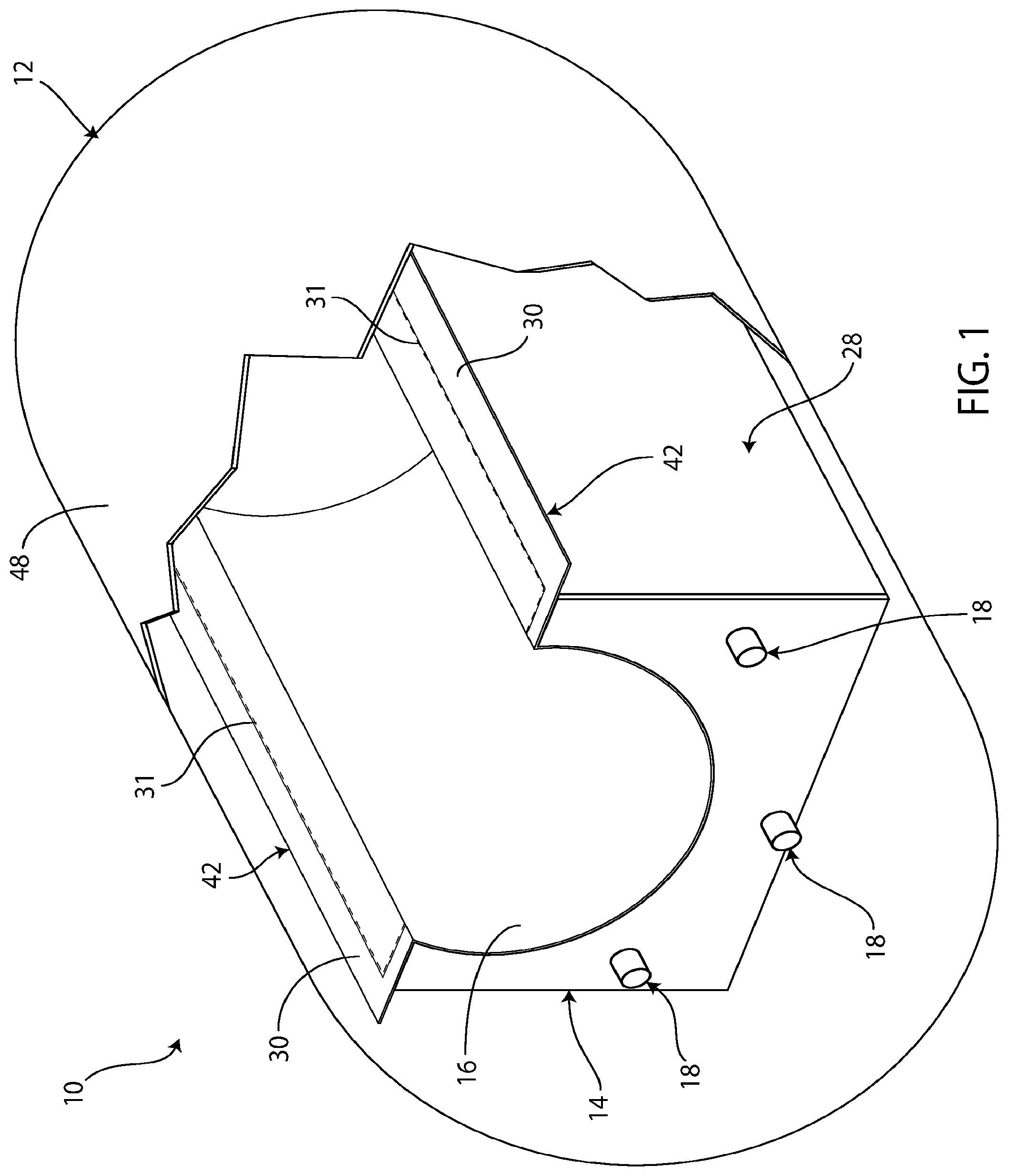 Patent US12325506 — System for fusing thermoplastic composite structures — Figure 1