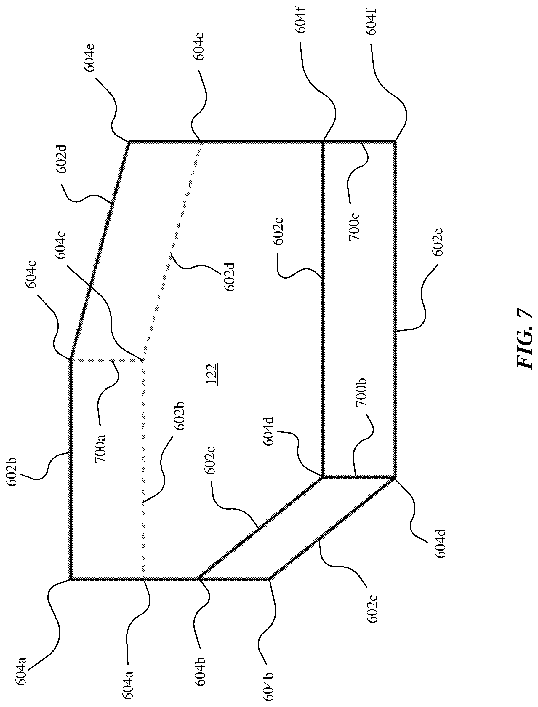 Patent US12325507 Figure 7 – Cargo-bay layout for blended-wing-body aircraft