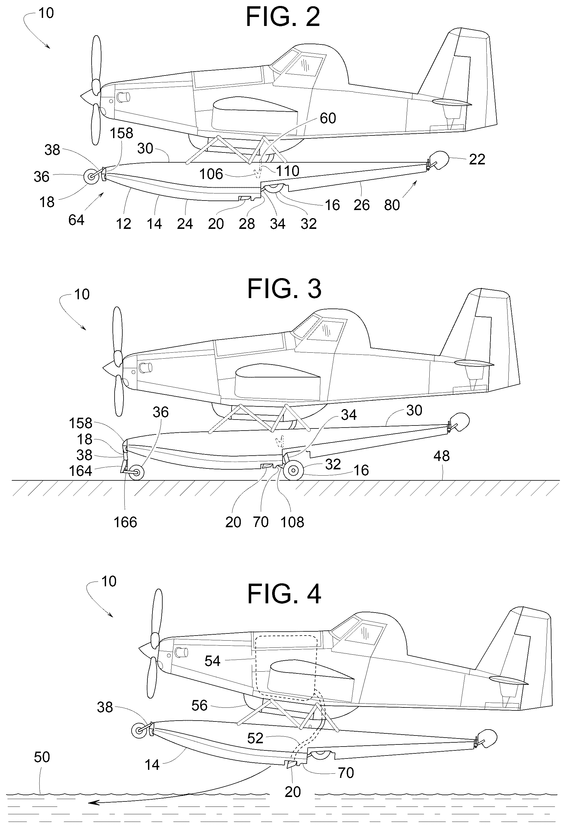 Patent US12325513 Figure 2 – Notched hydroplane surface for aircraft floats