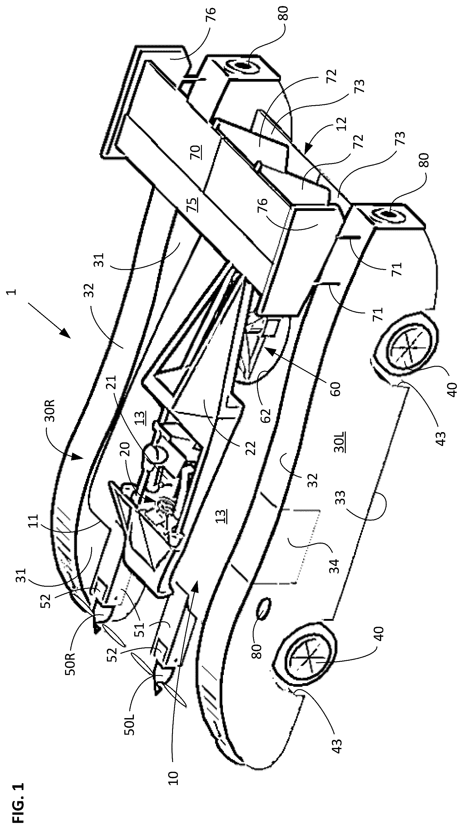 Patent US12325515 Figure 1 – Wingless VTOL flying land vehicle