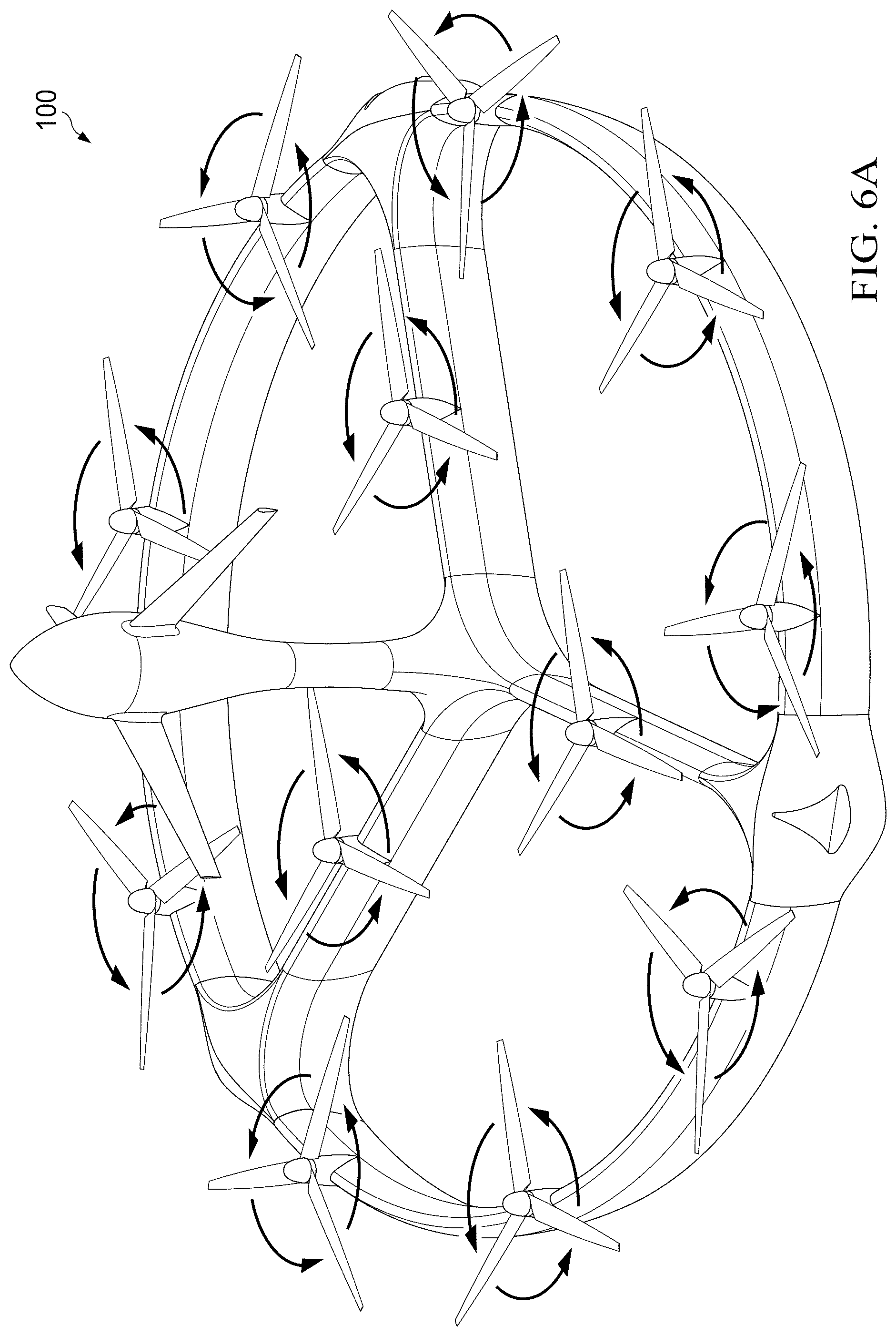 Patent US12325516 Figure 12 – Distributed propulsion system