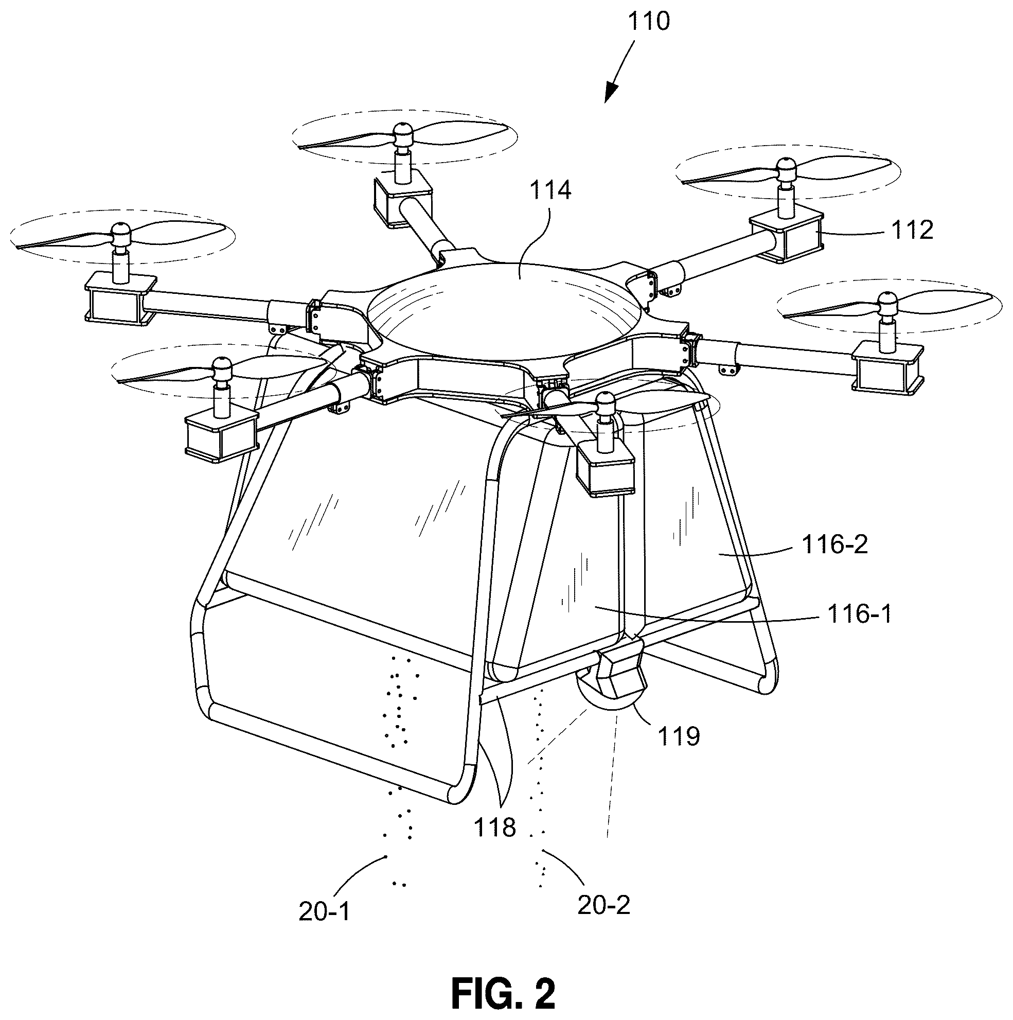 Patent US12325521 Figure 2 – Drone-based payload management