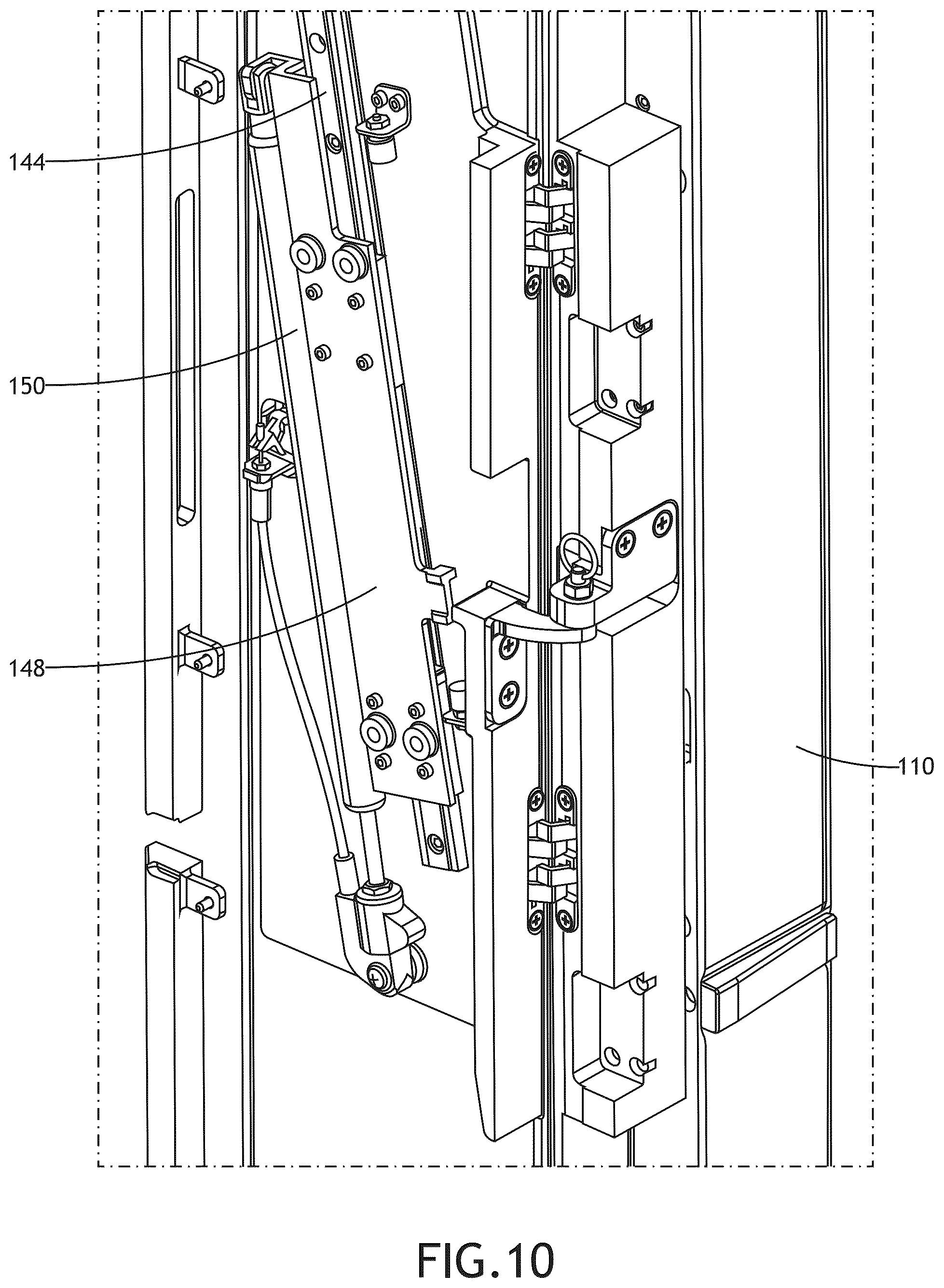 Patent US12325522 Figure 14 – Movable wall section for reduced mobility passenger access