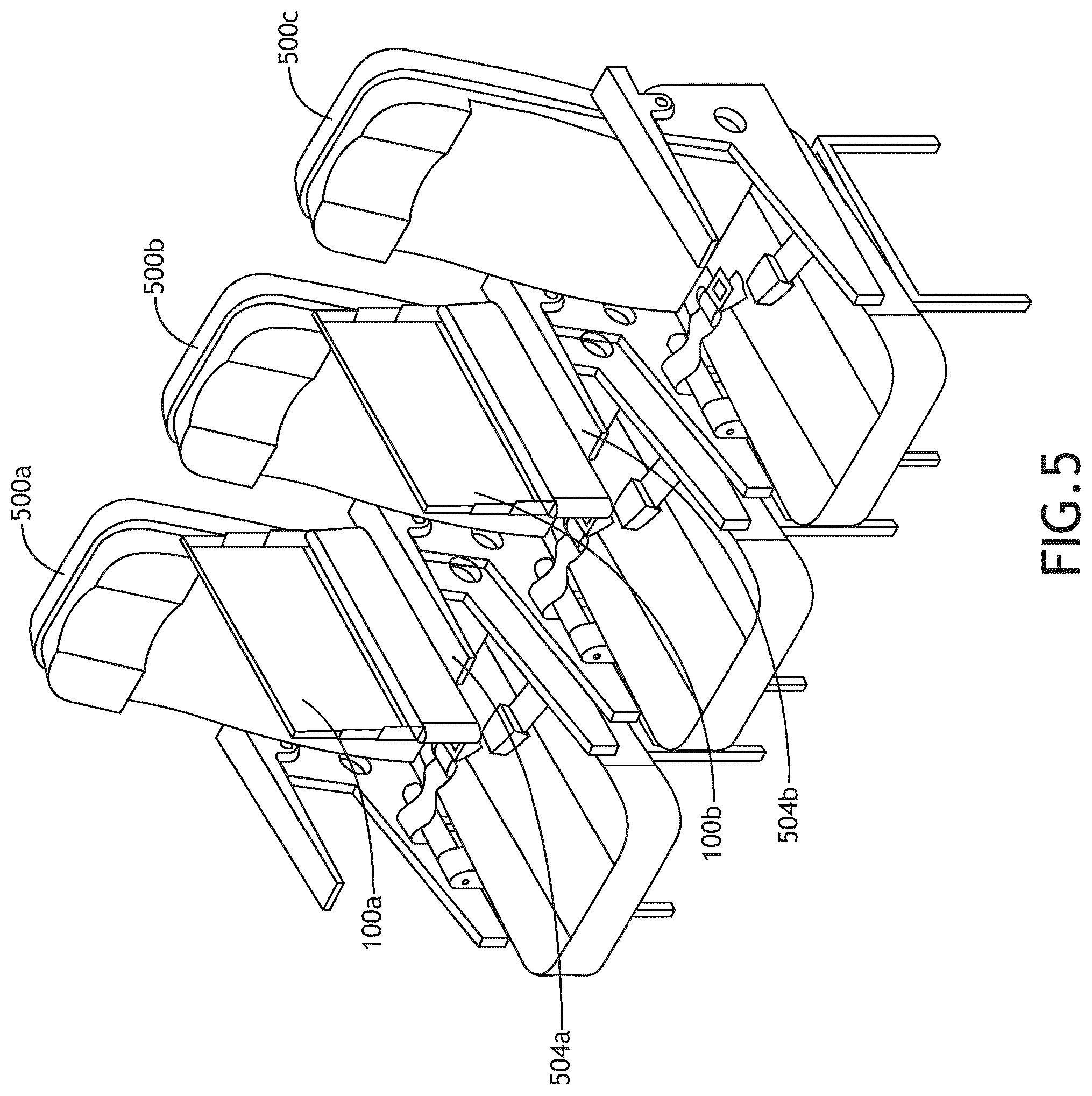 Patent US12325523 Figure 7 – Self-disinfecting portable physical partitions for aircraft interiors