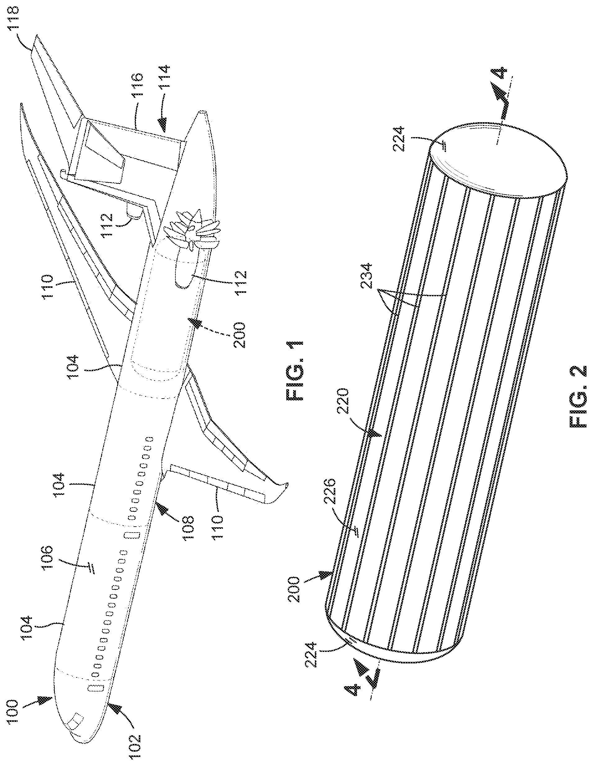 Patent US12325529 Figure 1 – System and method of controlling the deflections of a pressure tank mounted within a vacuum tank