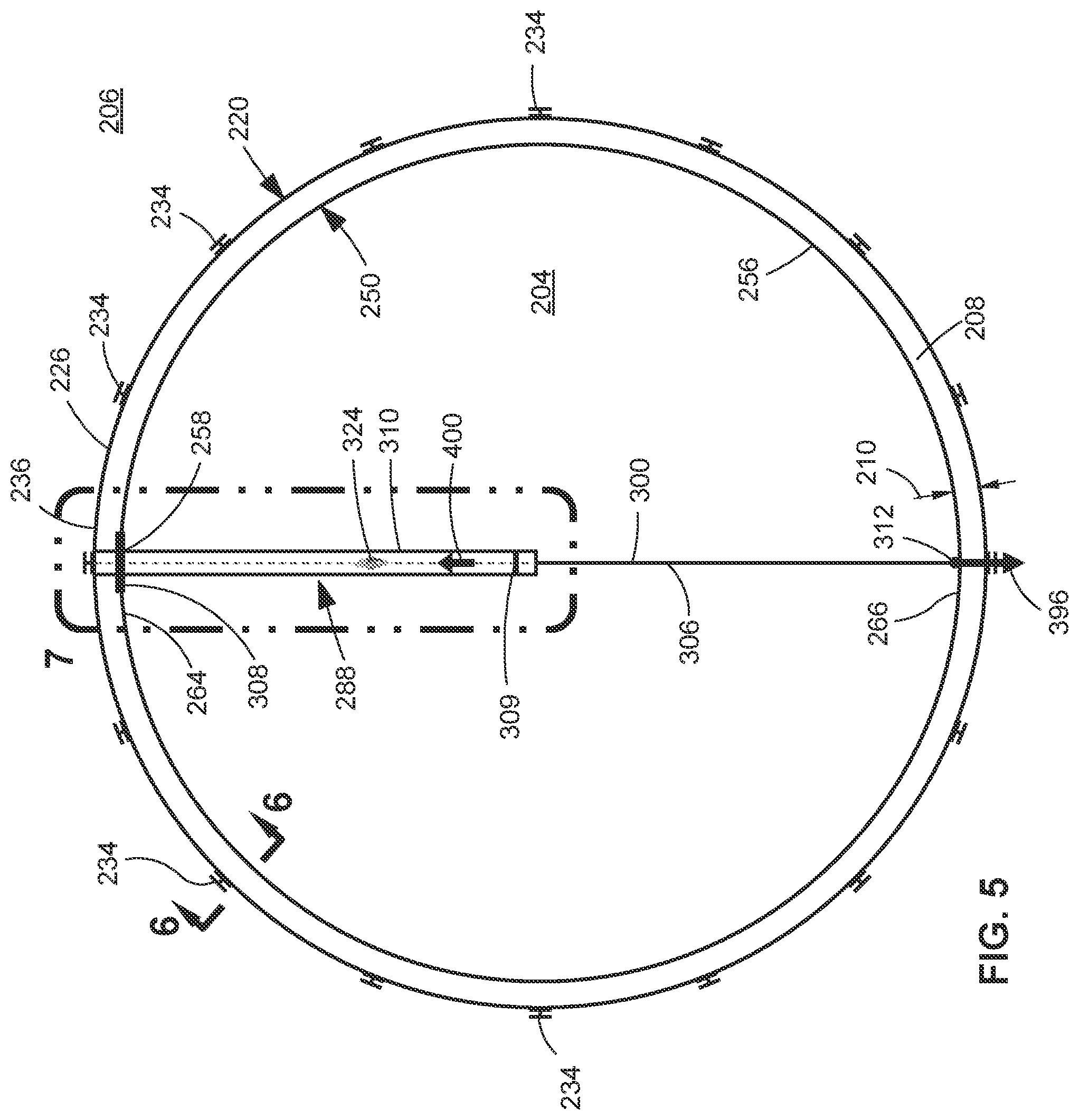 Patent US12325529 Figure 4 – System and method of controlling the deflections of a pressure tank mounted within a vacuum tank