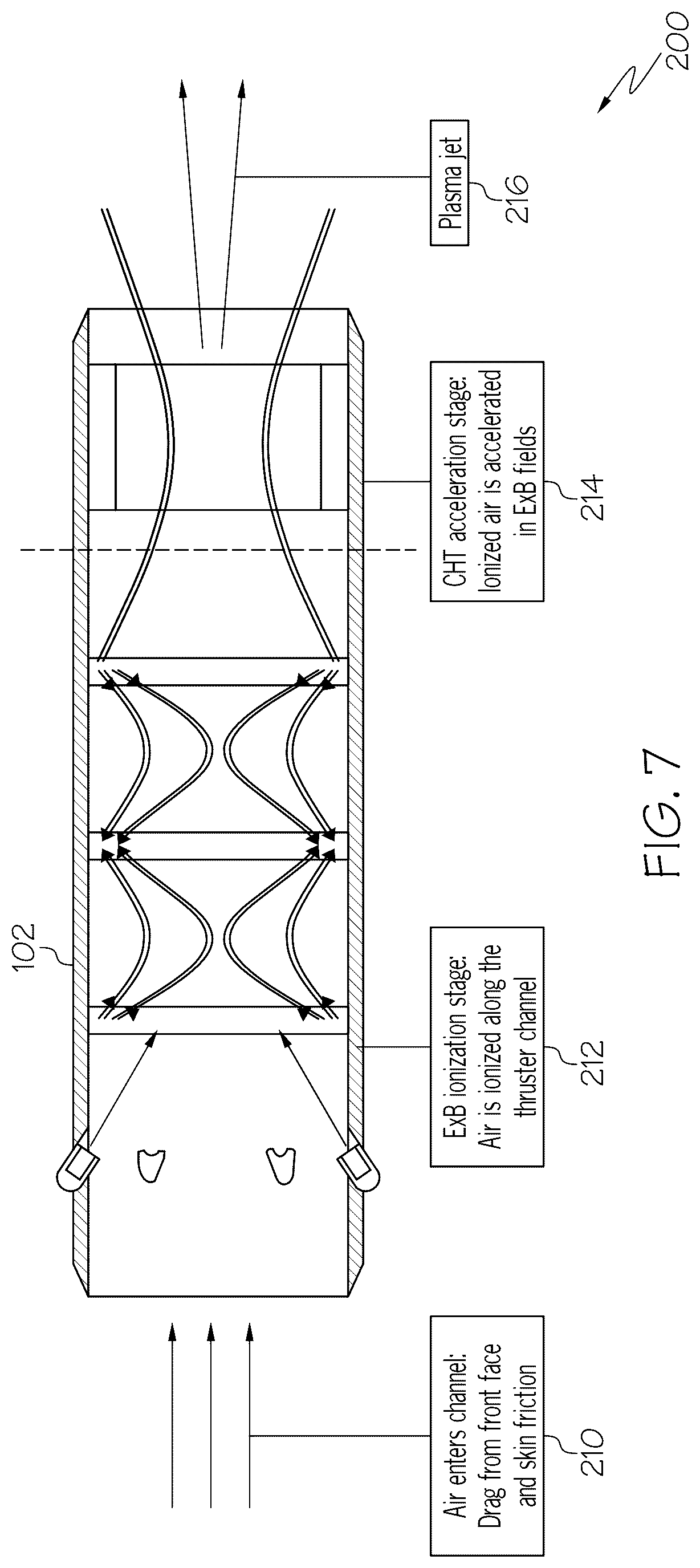 Patent US12325537 Figure 7 – Air-breathing plasma thruster