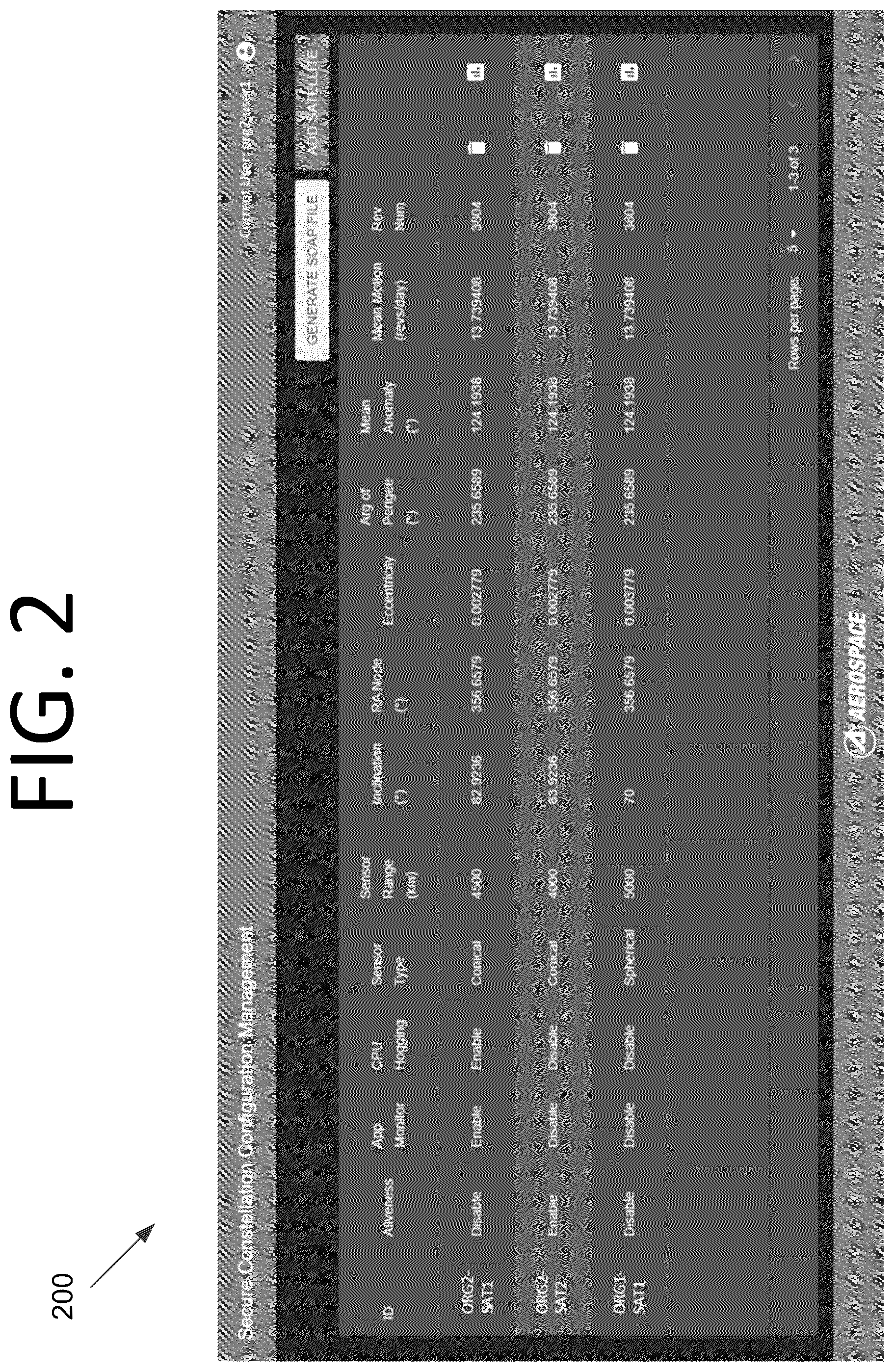 Patent US12325538 Figure 2 – Framework for interfacing blockchain-based ground system with flight software and satellite orbit analysis applications