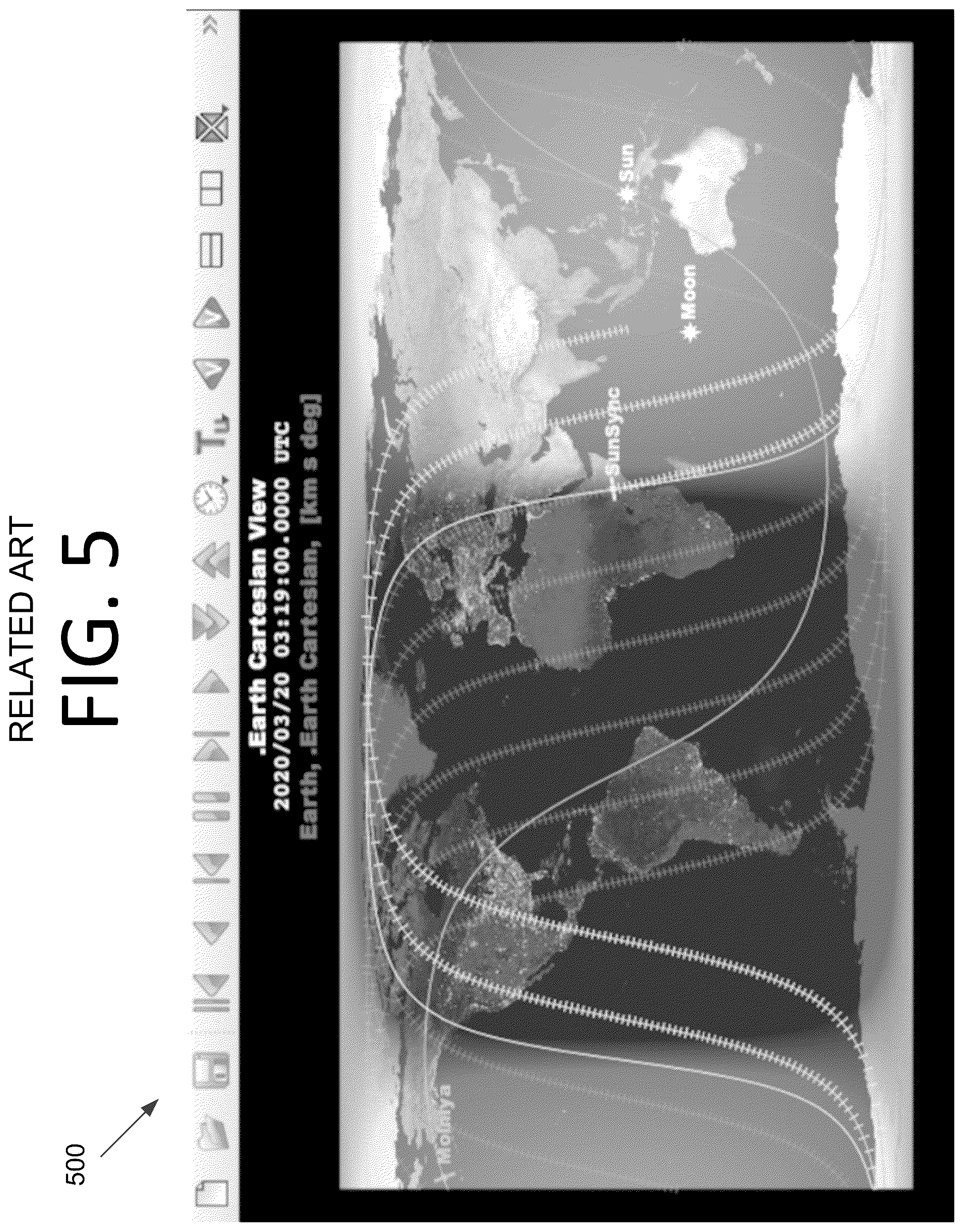 Patent US12325538 Figure 5 – Framework for interfacing blockchain-based ground system with flight software and satellite orbit analysis applications
