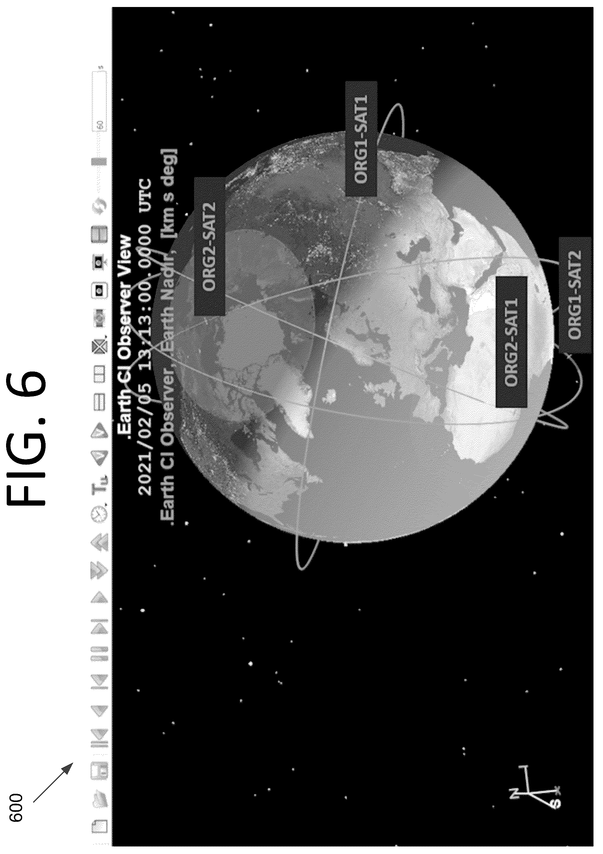 Patent US12325538 Figure 6 – Framework for interfacing blockchain-based ground system with flight software and satellite orbit analysis applications