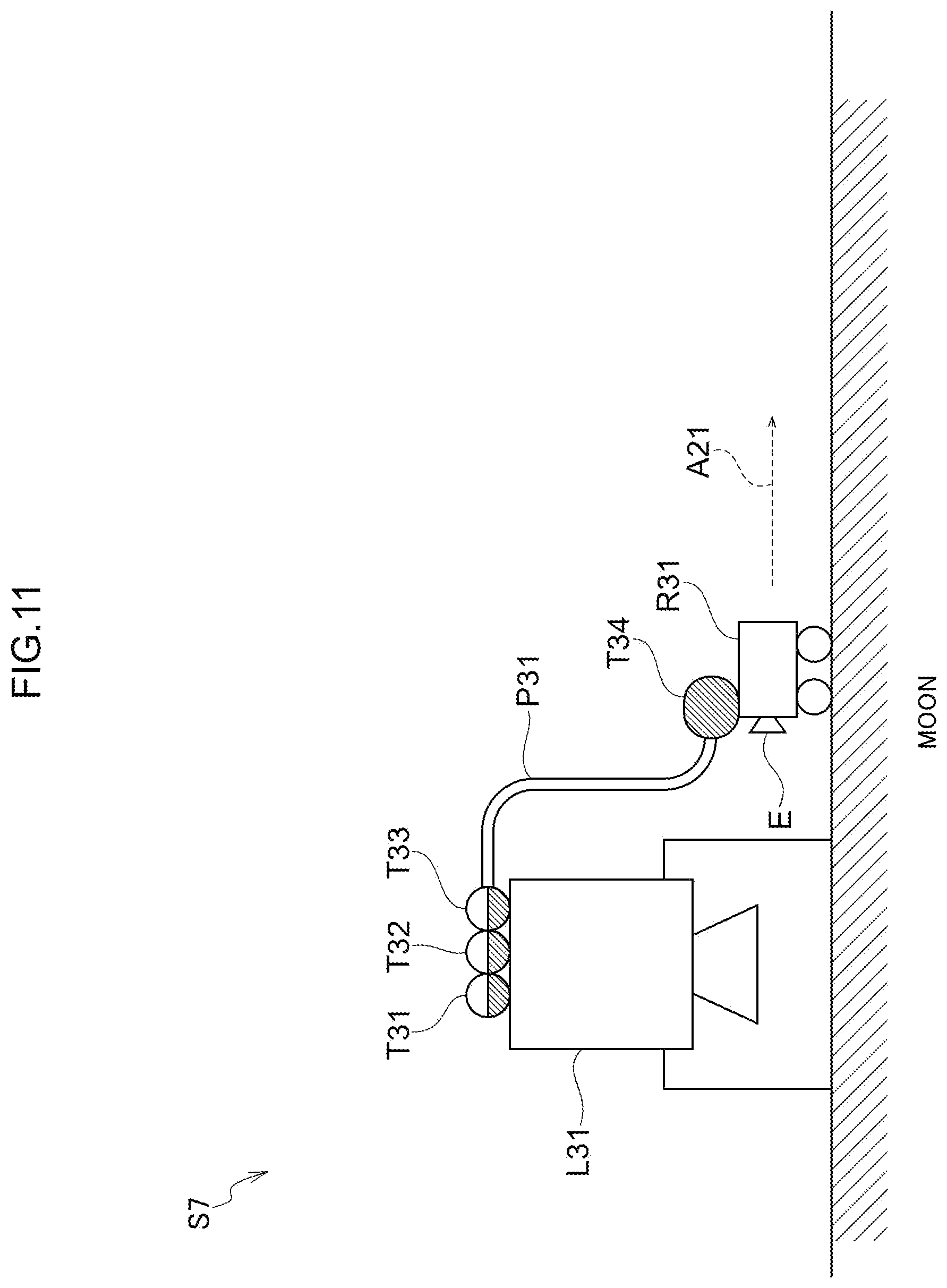 Patent US12325539 Figure 11 – Exploration method, exploration system, space probe, hydrogen supply method, and image processing method