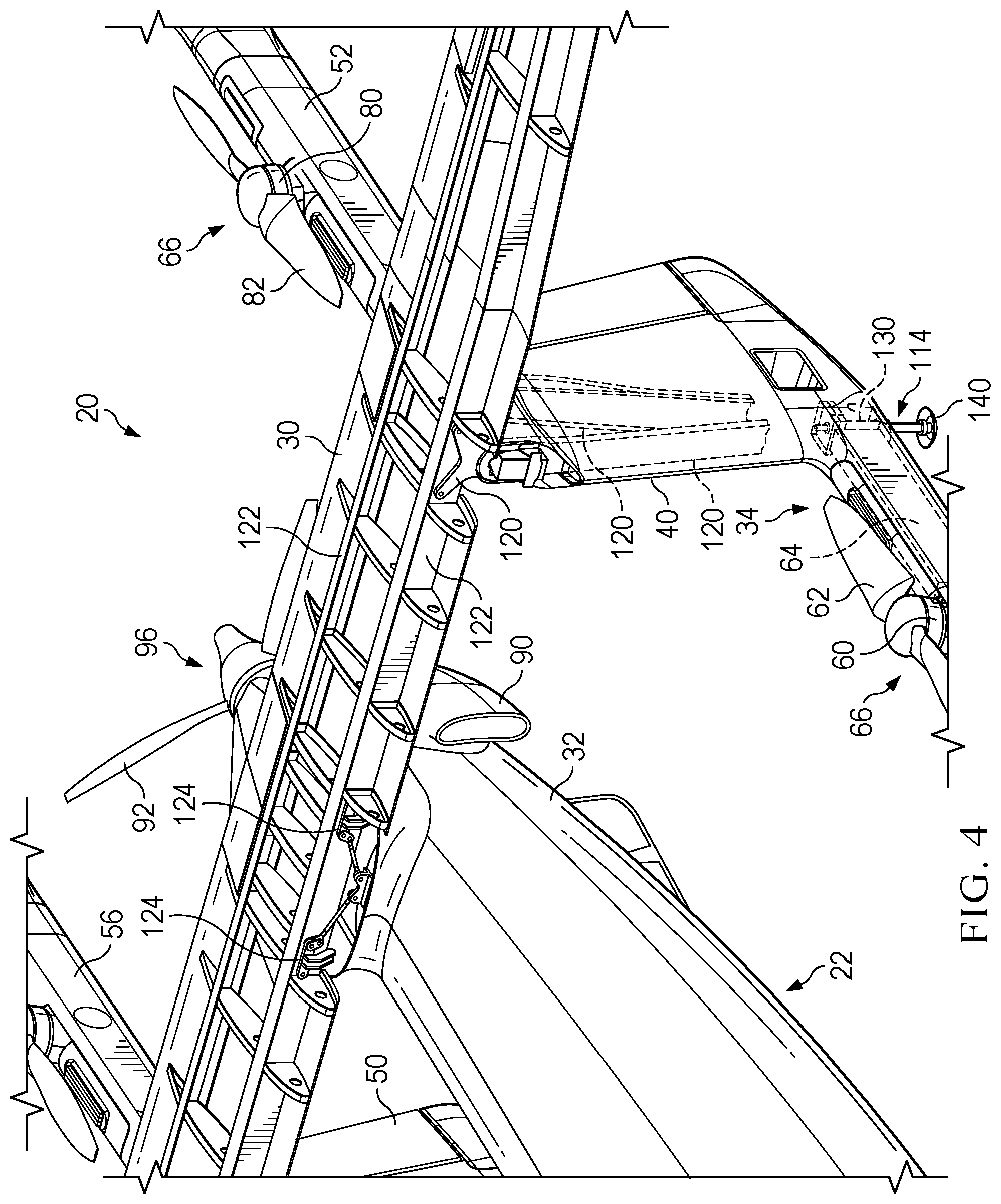 Patent US12325540 Figure 4 – Aircraft with multifunctional structure