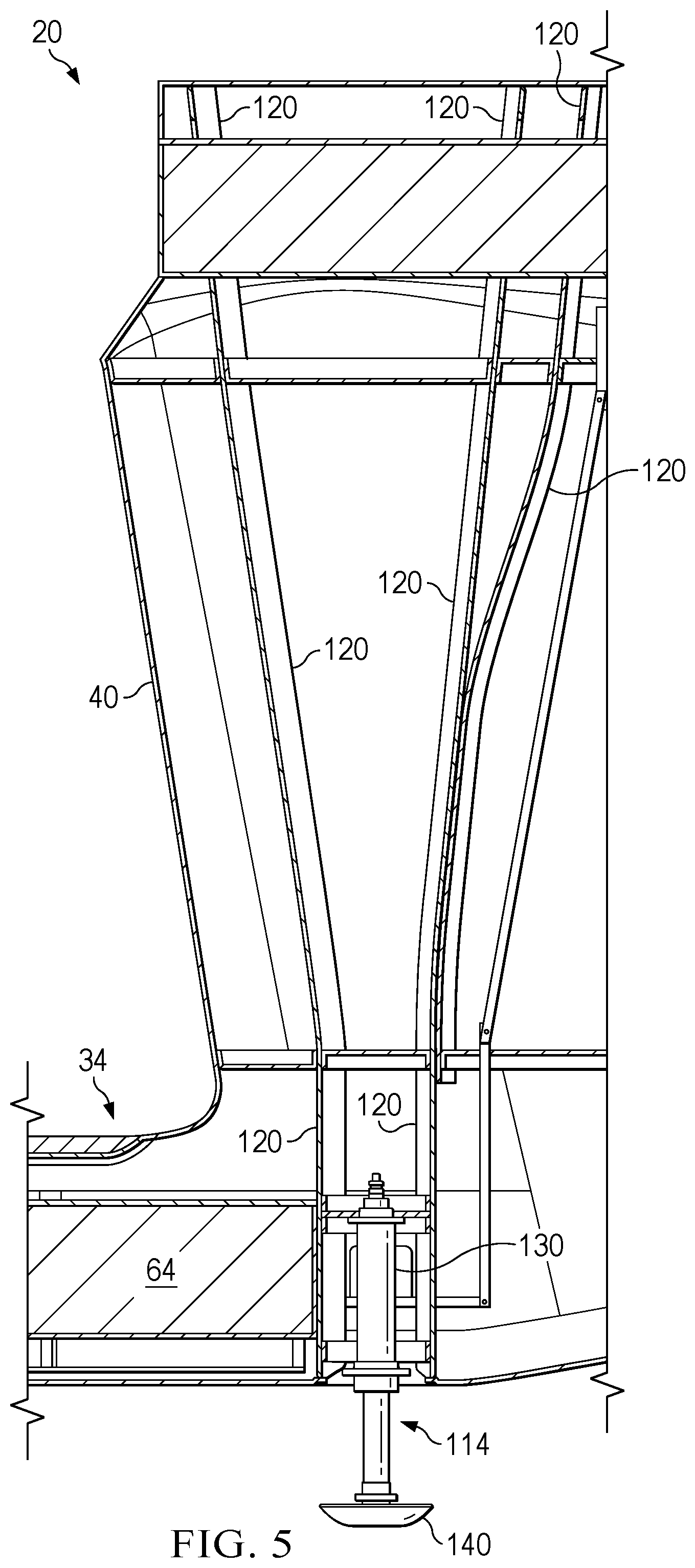 Patent US12325540 Figure 5 – Aircraft with multifunctional structure