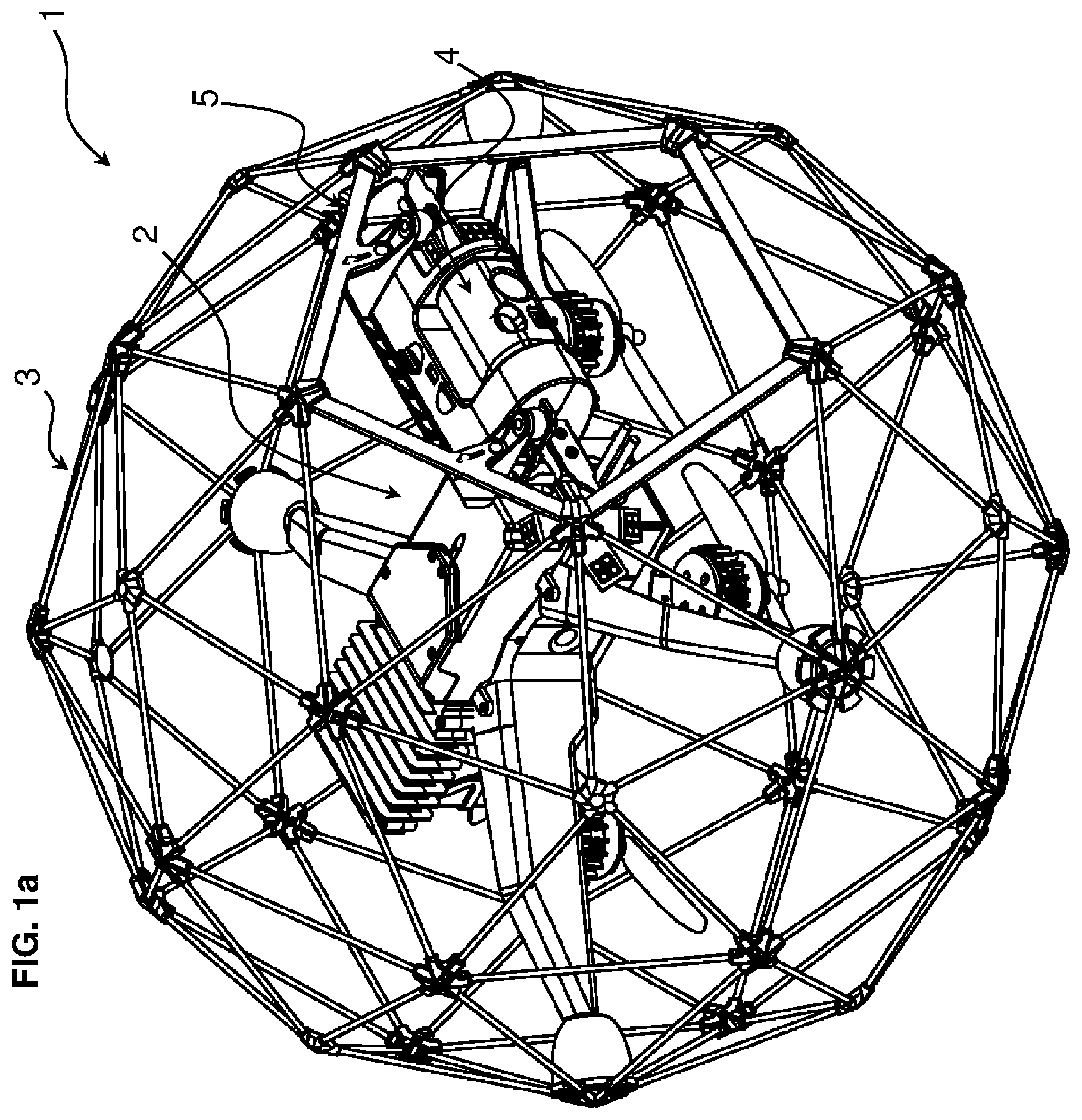 Patent US12325542 Figure 1 – UAV with protective outer cage