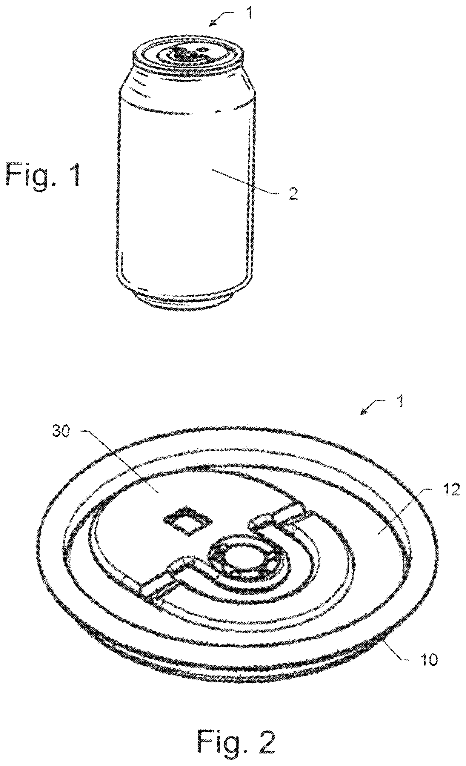 Patent US12325550 Figure 1 – Closure system for containers