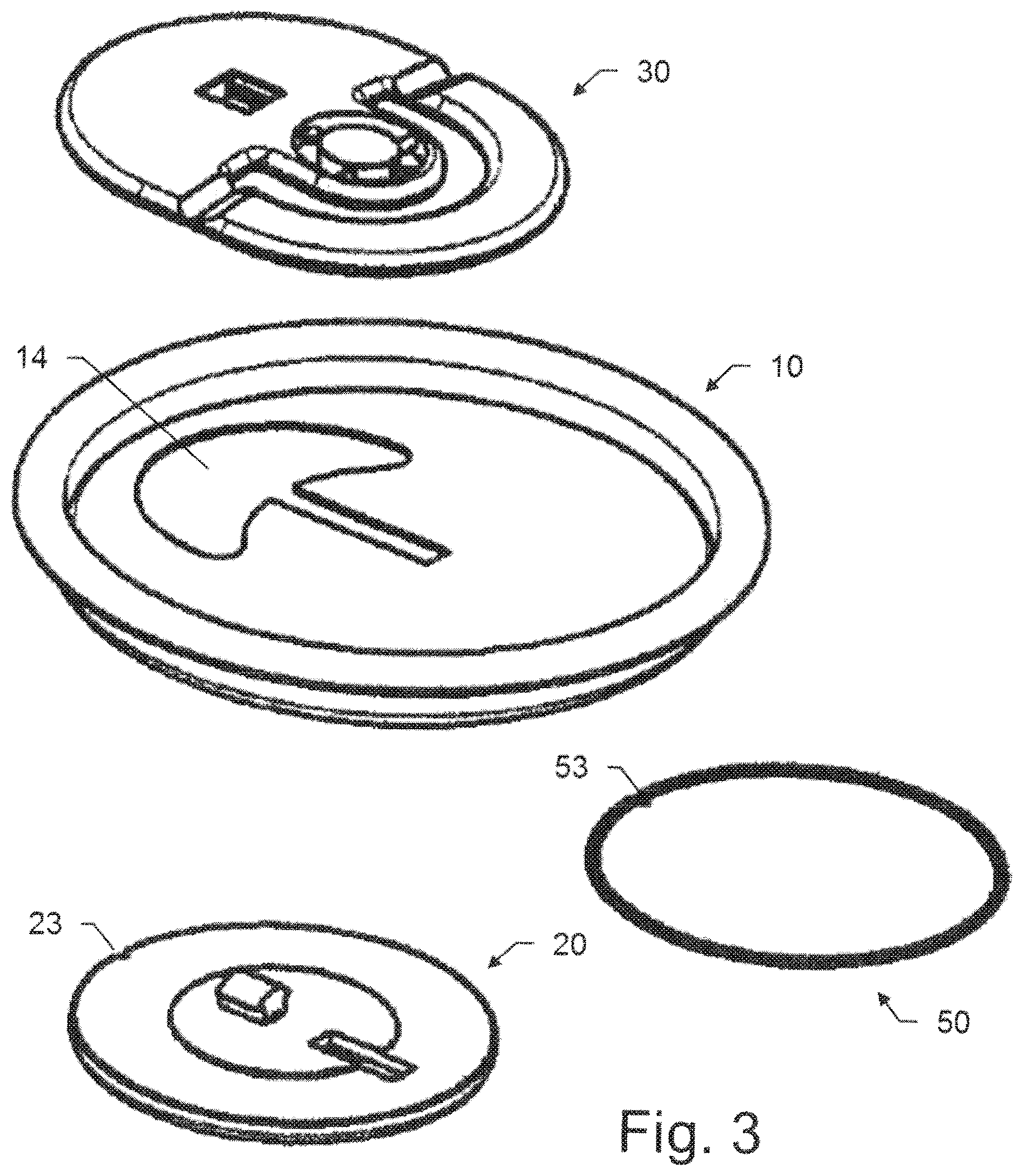 Patent US12325550 Figure 2 – Closure system for containers