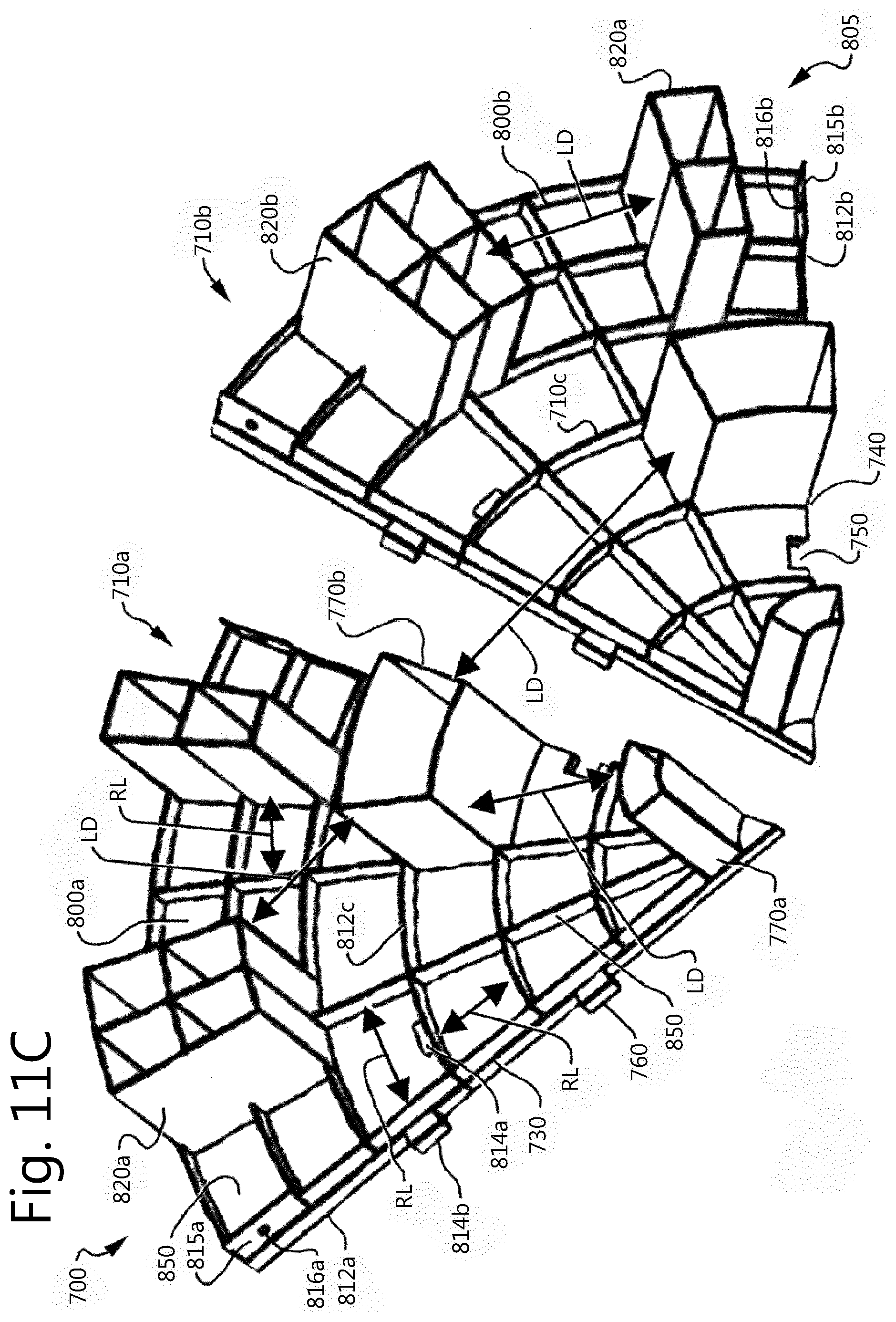 Patent US12325552 Figure 15 – Plastic pallet with removable elastomer footpads